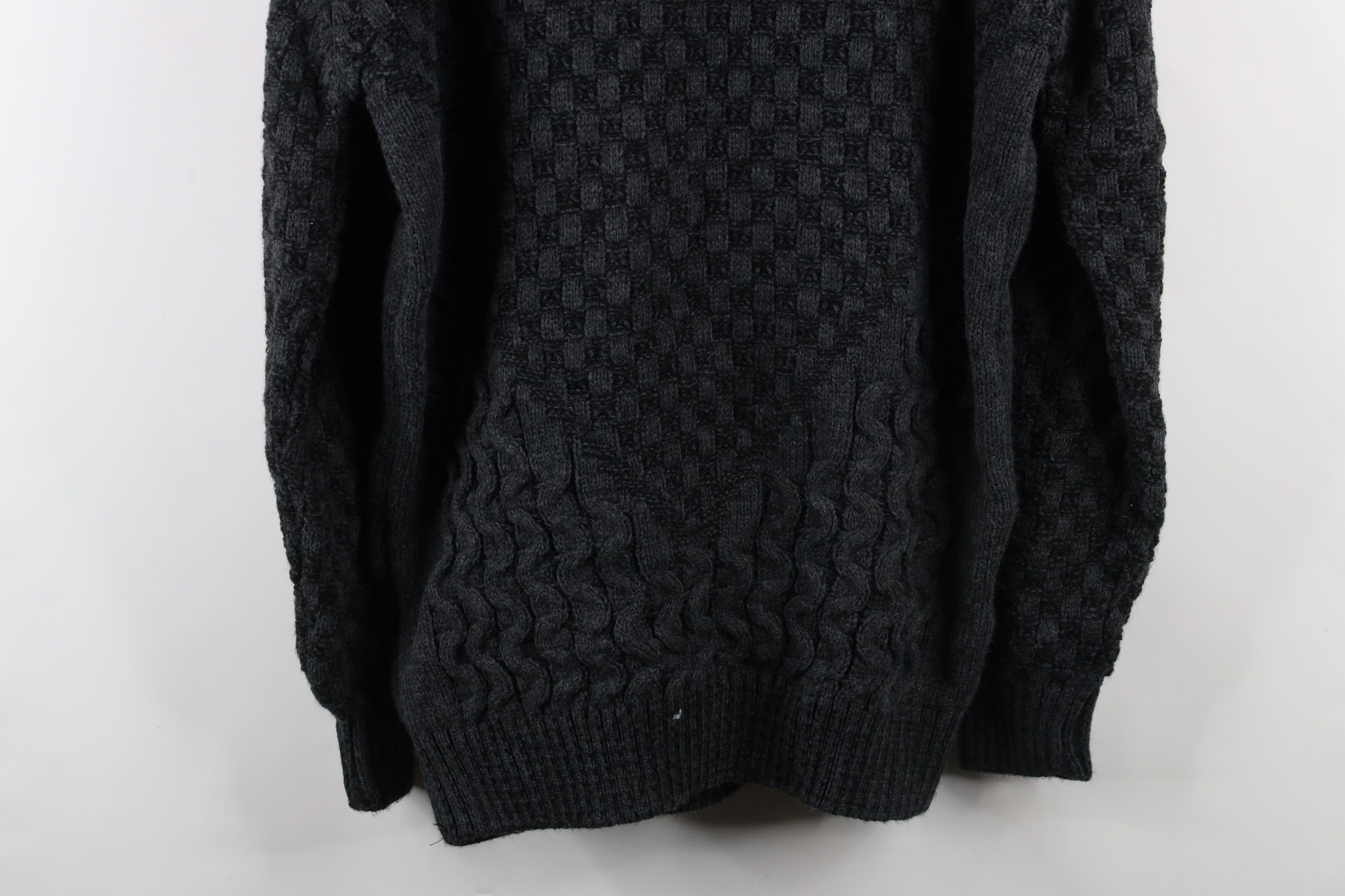 Vintage New Leif Nelson Strap Button Shawl Sweater Anthracite Black Size US XXL / EU 58 / 5 - 12 Thumbnail