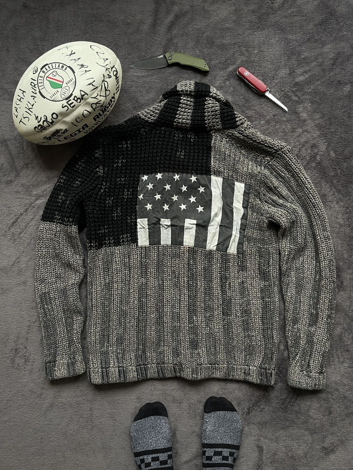 Polo Ralph Lauren × Ralph Lauren Ralph Lauren Cardigan Knit Denim Supply American Flag 🇺🇸 Size US S / EU 44-46 / 1 - 2 Thumbnail