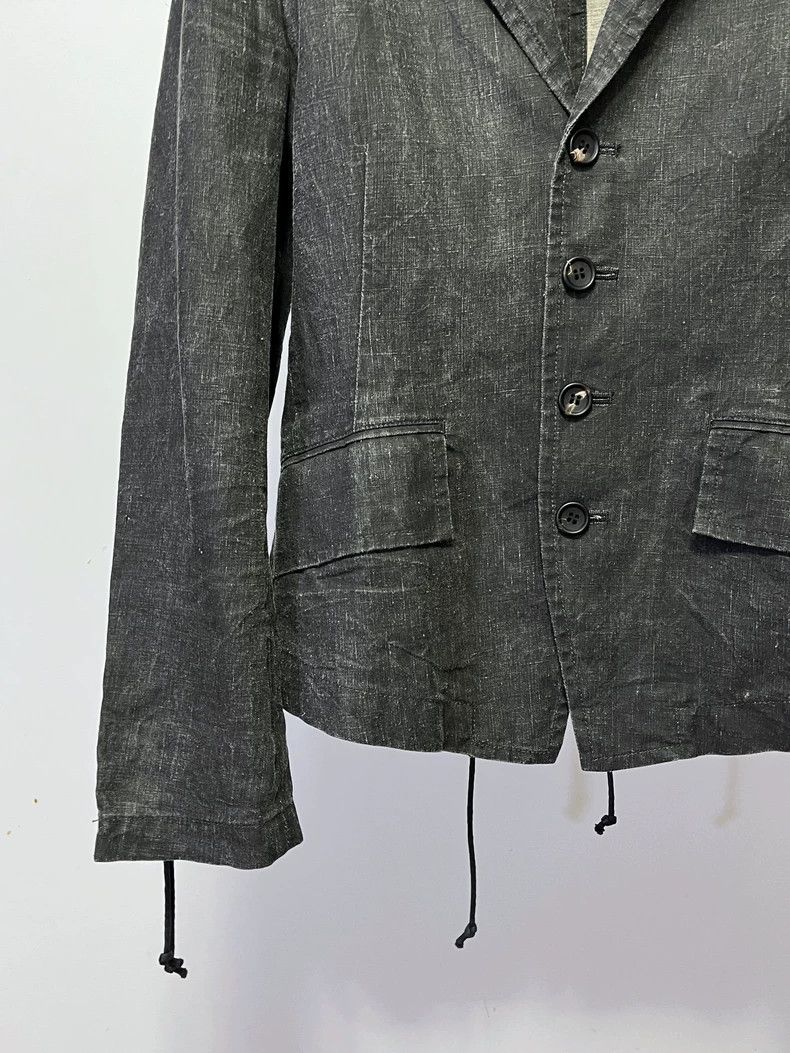 Y's Y's Worn lace-up linen blazer jacket Size US S / EU 44-46 / 1 - 4 Thumbnail
