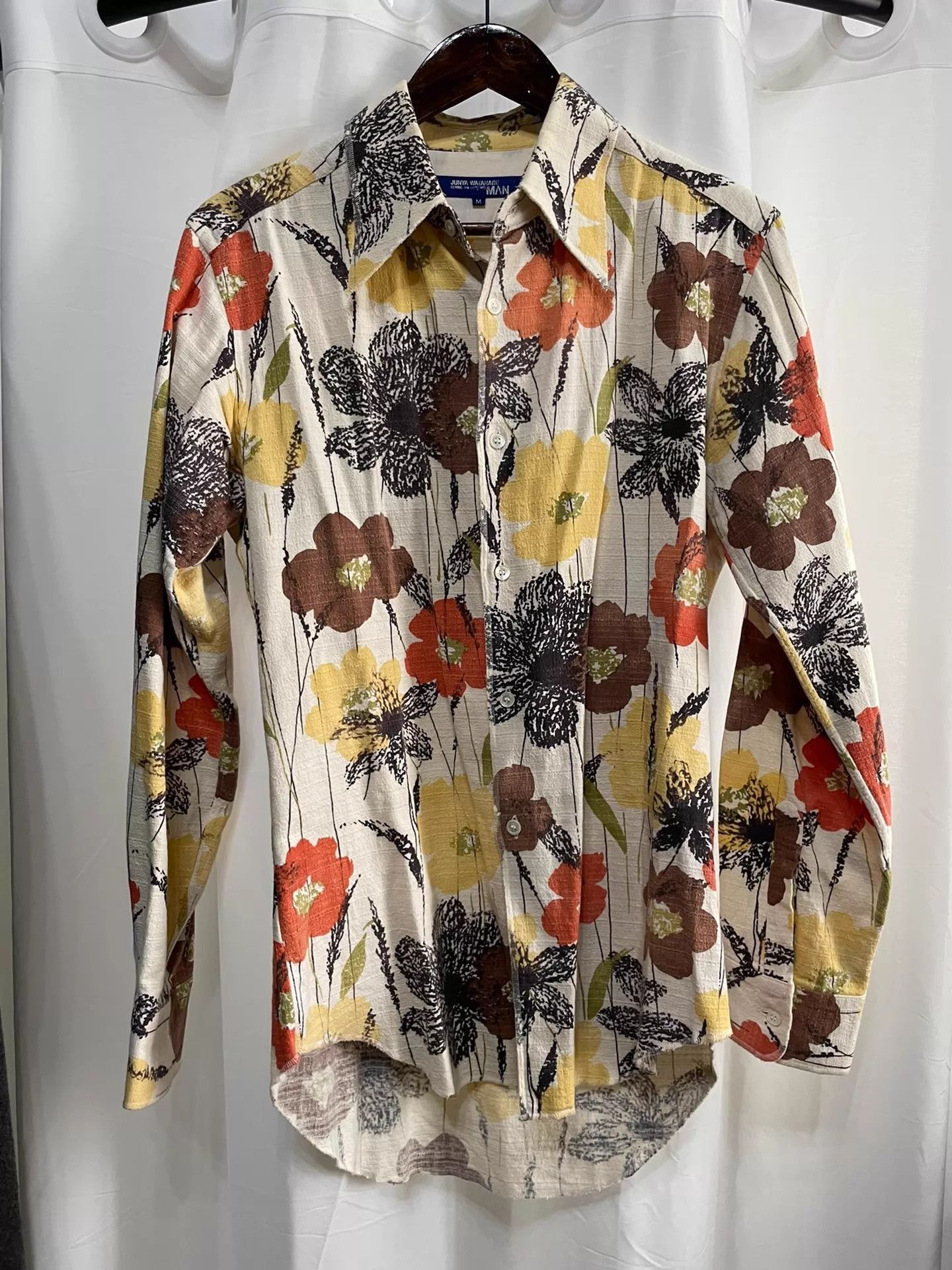 Junya Watanabe Multi Floral Print Long Sleeve Button-Up Shirt Size US M / EU 48-50 / 2 - 1 Thumbnail
