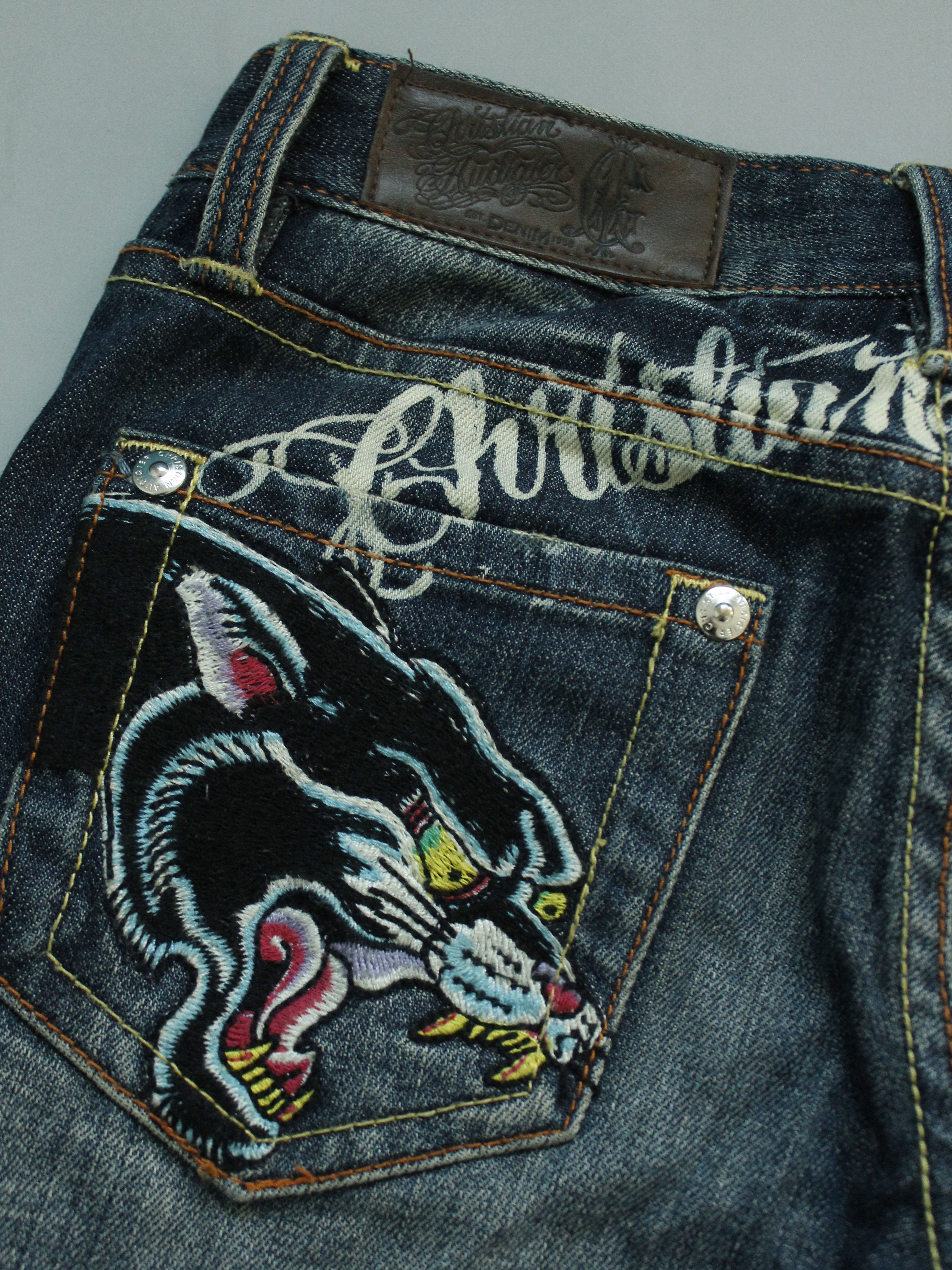 Christian Audigier × Ed Hardy CHRISTIAN AUDIGIER 🐅 26/33 WOMENS JEANS TIGERS EMBROIDERY Size 26" / US 2 / IT 38 - 7 Thumbnail