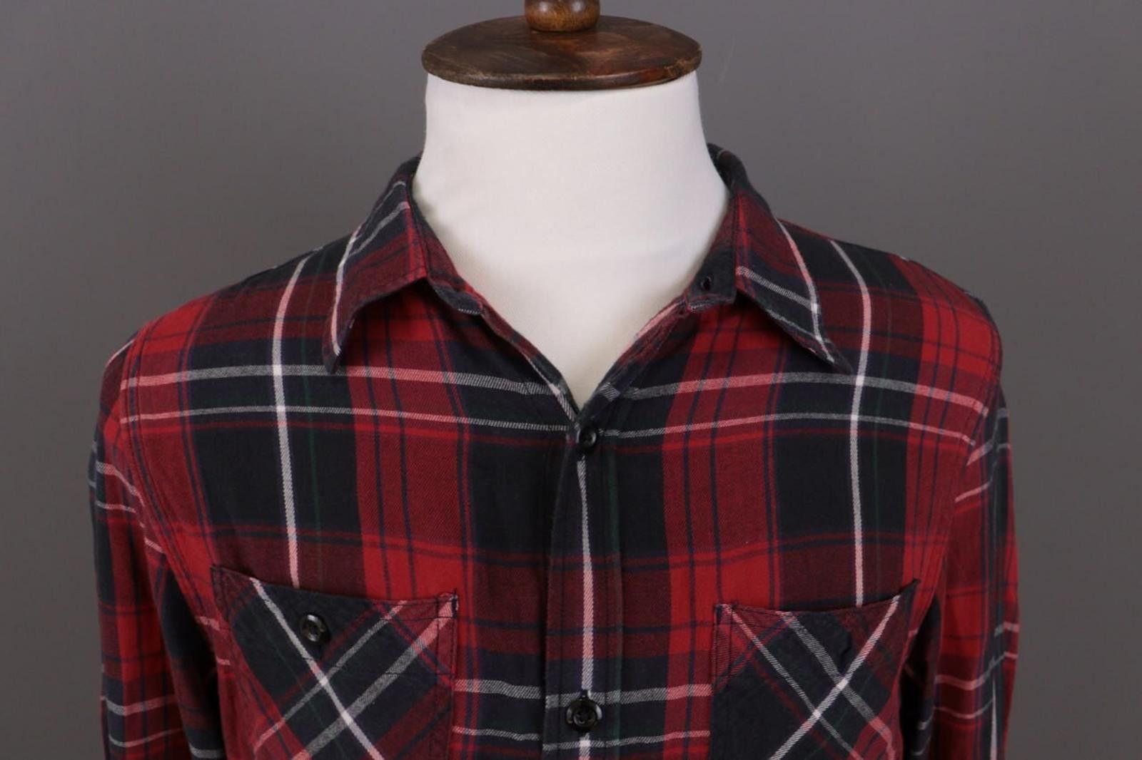 Denim & Supply Ralph Lauren Denim & Supply Ralph Lauren Red Flannel Overshirt Shirt Sz L Size US L / EU 52-54 / 3 - 2 Thumbnail