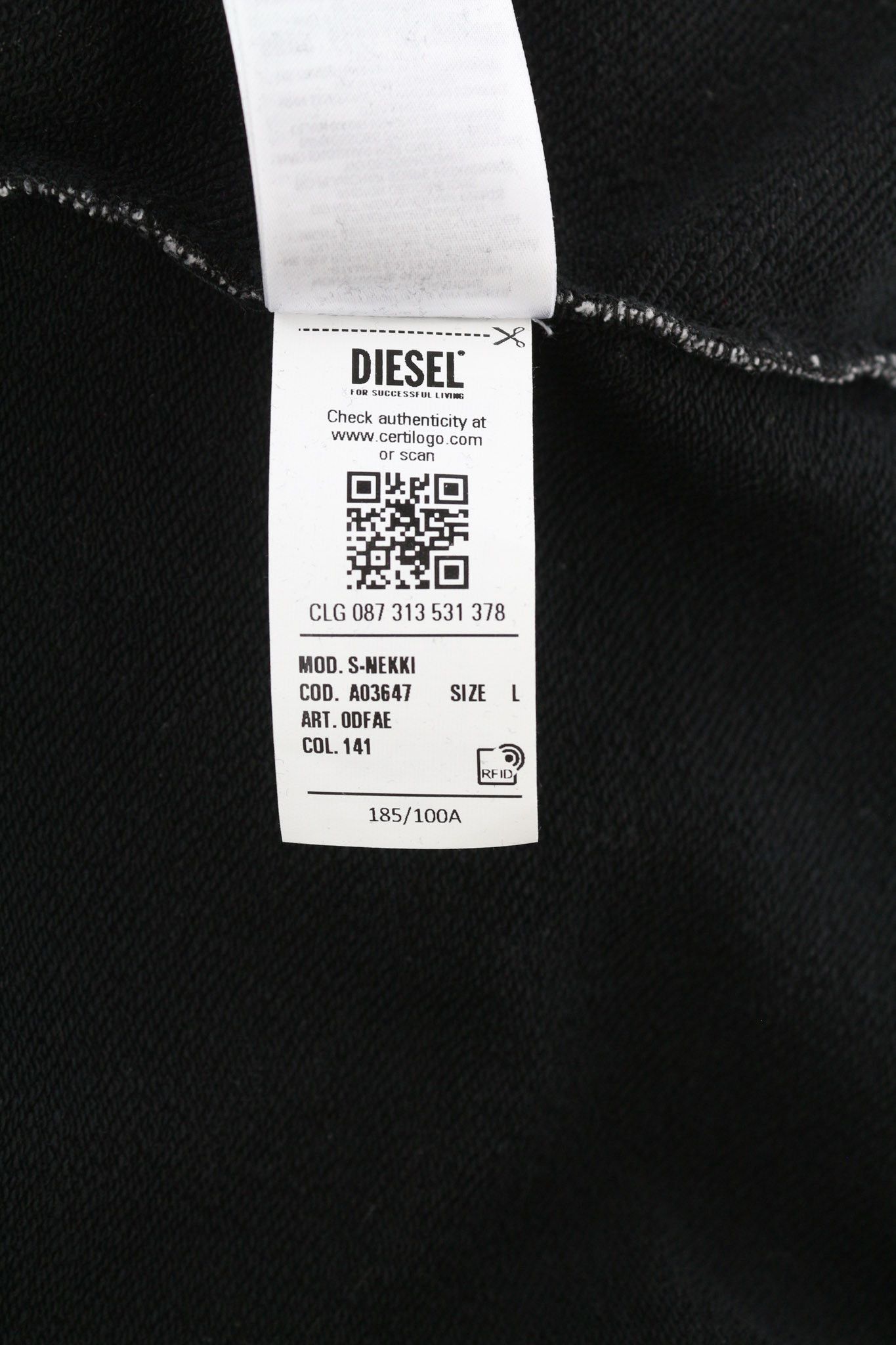 Diesel S-NEKKI L Washed Kangaroo Pocket Hoodie 40374 Size US L / EU 52-54 / 3 - 13 Thumbnail