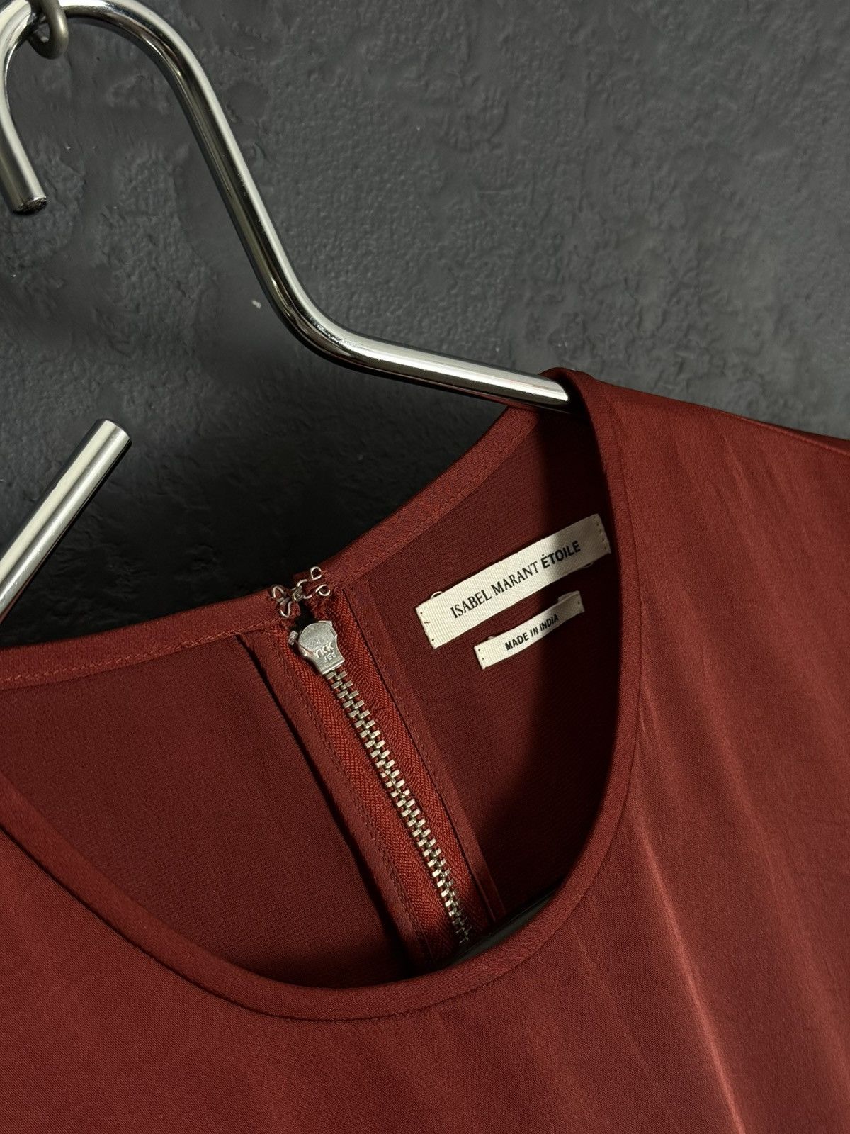 Isabel Marant Isabel Marant Etoile Burgundy Midi Dress With Sleeves Size XS / US 0-2 / IT 36-38 - 11 Thumbnail