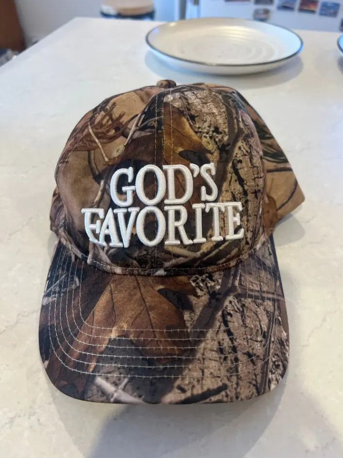 Japanese Brand × Vintage Vintage Camouflage God's Favorite Trucker Hat Cap Size ONE SIZE - 1 Thumbnail