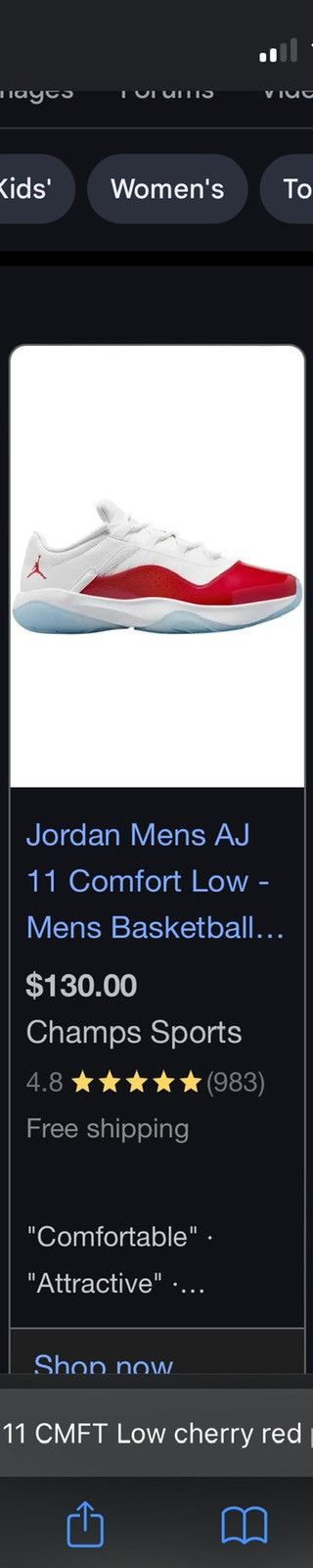 Jordan Brand Jordan 11 Comfort Low (Cherry Red) Size US 9 / EU 42 - 10 Thumbnail