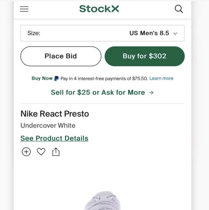 Nike × Undercover Nike React Presto in Undercover White Size US 8.5 / EU 41-42 - 2 Thumbnail