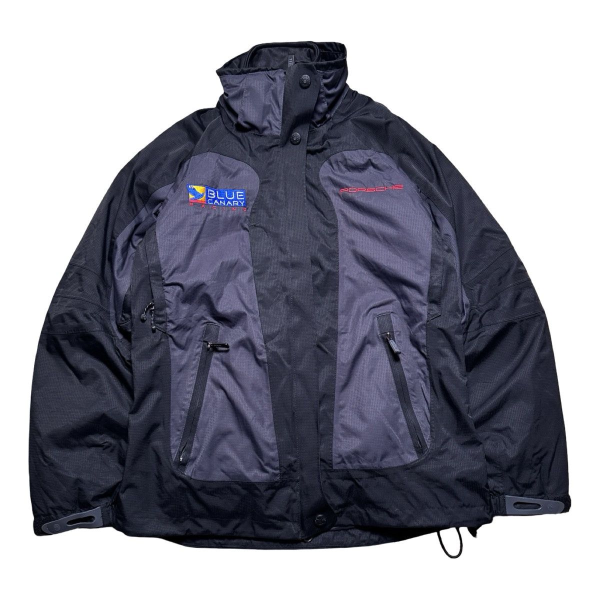 Other Vintage Porsche Blue Canary Racing Jacket Windbreaker S Size S / US 4 / IT 40 - 1 Thumbnail