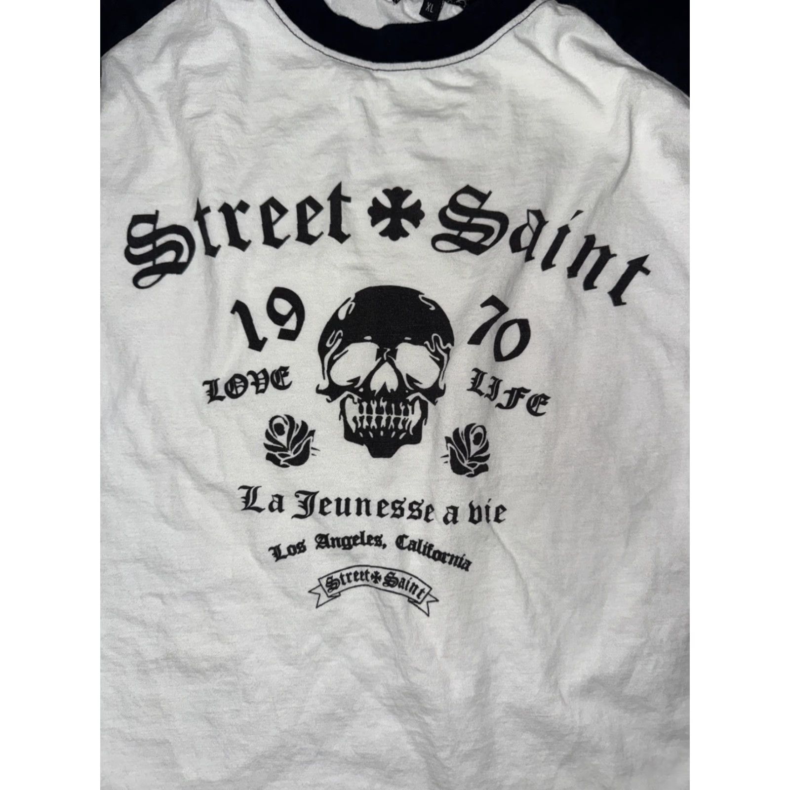Vintage VINTAGE Street Saint 3/4 Sleeve T-Shirt White XL Men's Shirt Size XL White Street Saint 3/4 Sleeve T-Shirt Mens XL White Shirt Size US XL / EU 56 / 4 - 2 Thumbnail