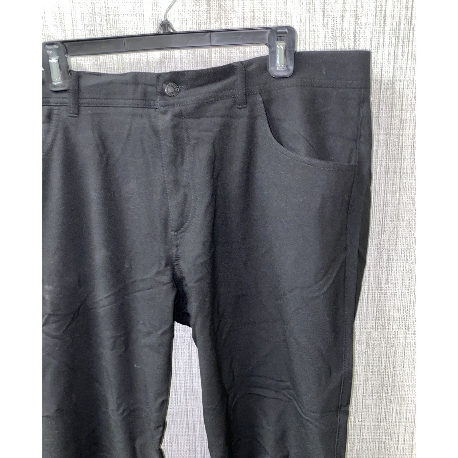 Vintage Alberto Mens Black Modern Fit Zip Fly Casual Pants - Size 36 X 34 - 38 In Size US 38 / EU 54 - 2 Thumbnail