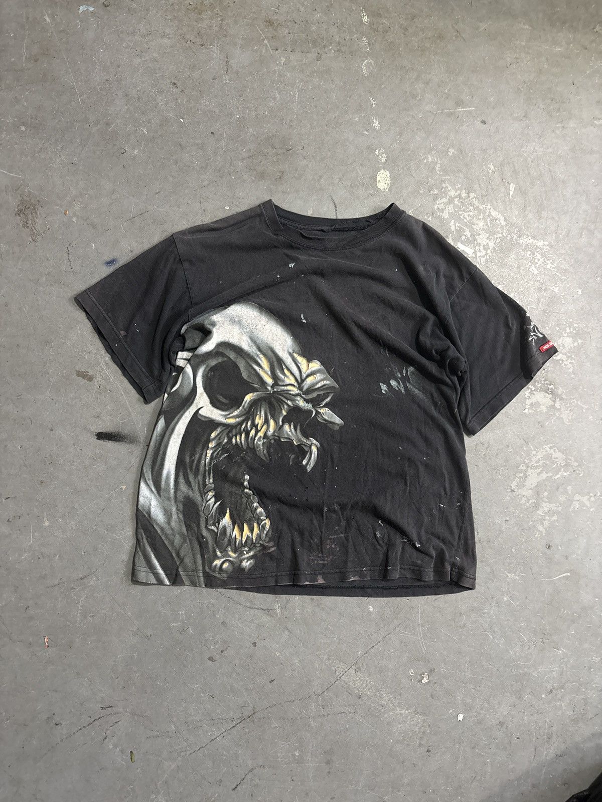 JNCO rare jnco big skull print faded t shirt Size US L / EU 52-54 / 3 - 1 Thumbnail