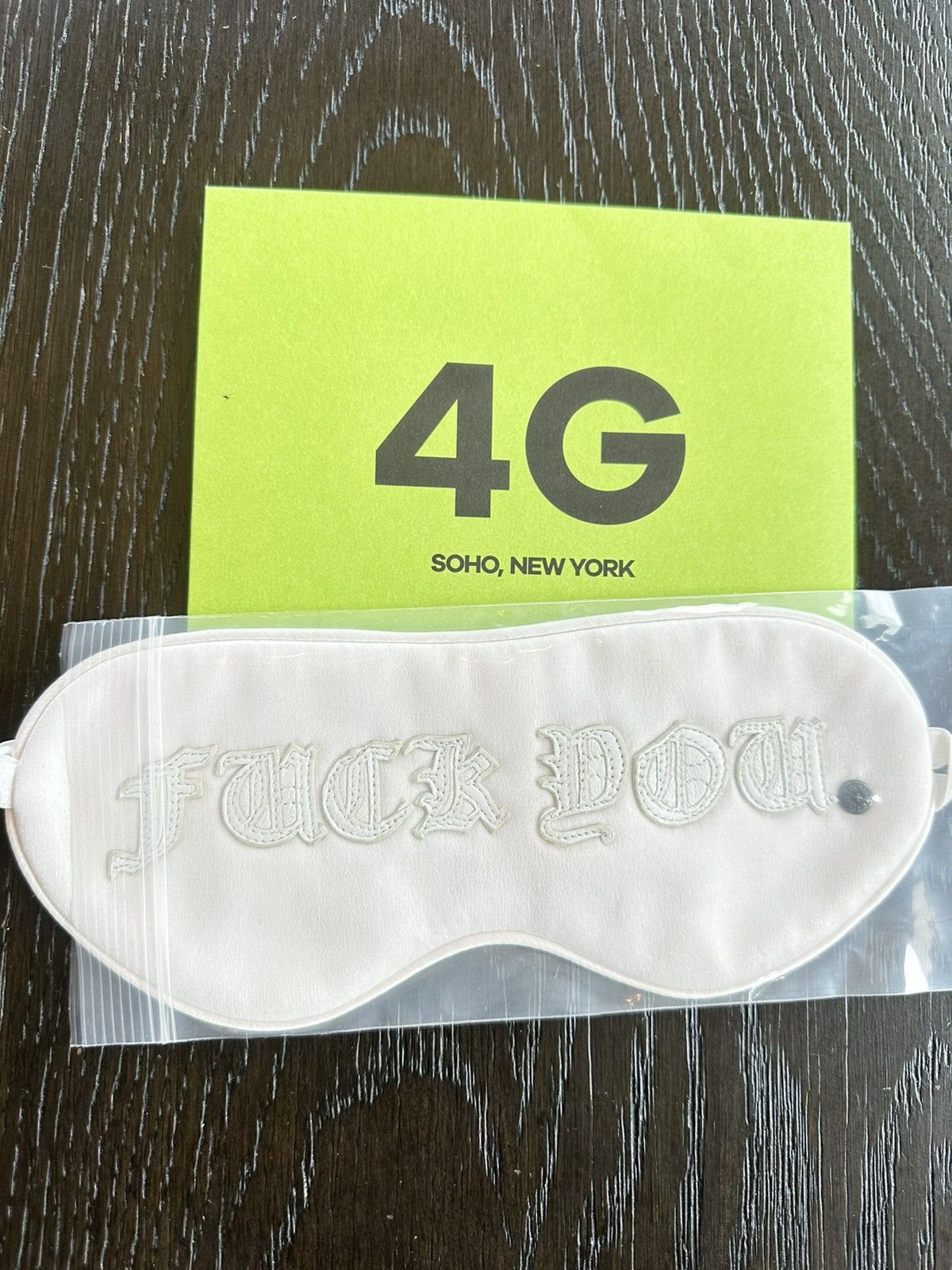 Chrome Hearts CHROME HEARTS SILK & LEATHER PATCH FUCK YOU EYE MASK SLEEP Size ONE SIZE - 6 Thumbnail