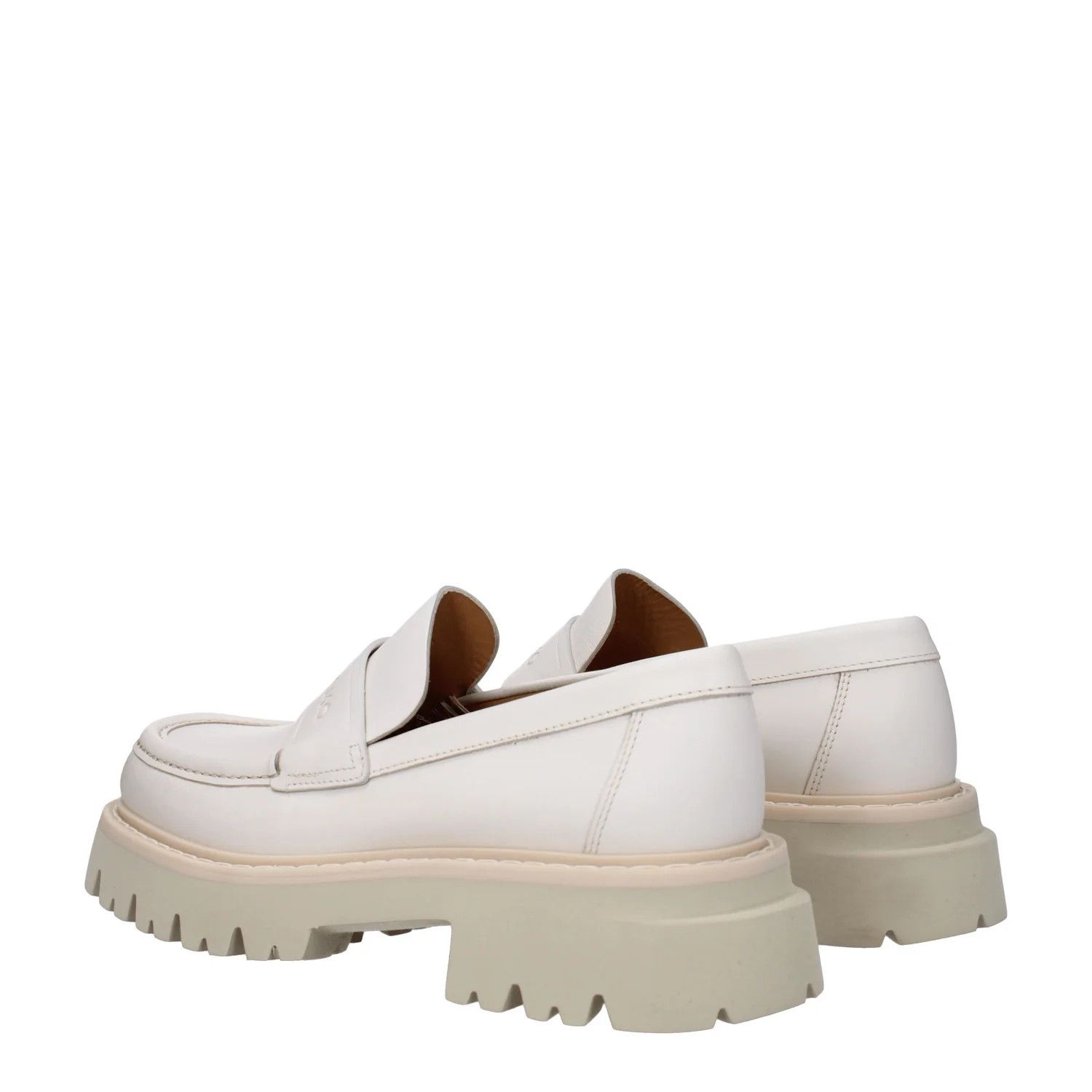 Salvatore Ferragamo o1s1rm0724 Leather Loafers in White Size US 12.5 / EU 45-46 - 4 Thumbnail