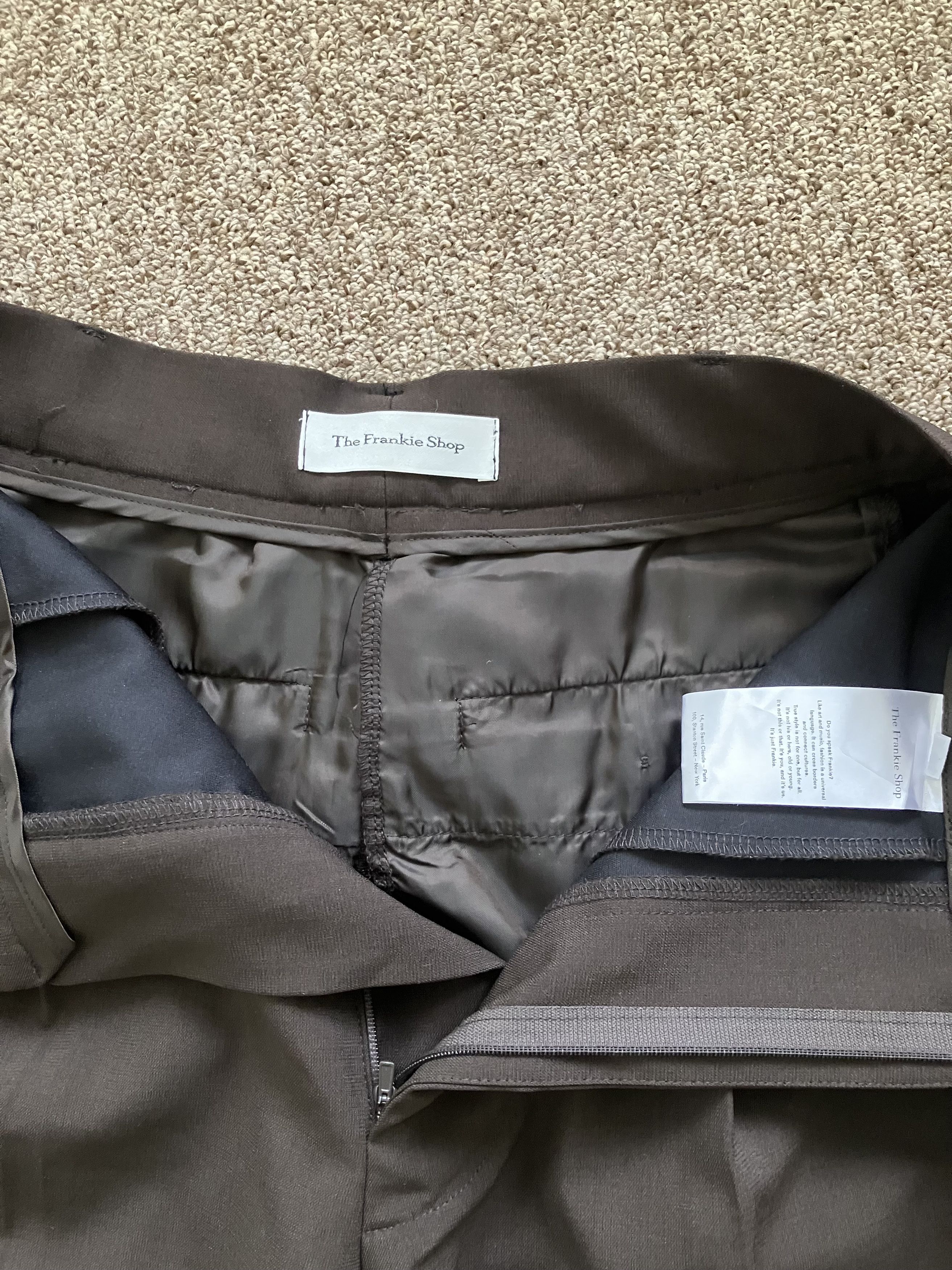 Frankie Shop The Frankie Shop Dark Espresso Beo Suit Pants Size US 28 / EU 44 - 3 Thumbnail