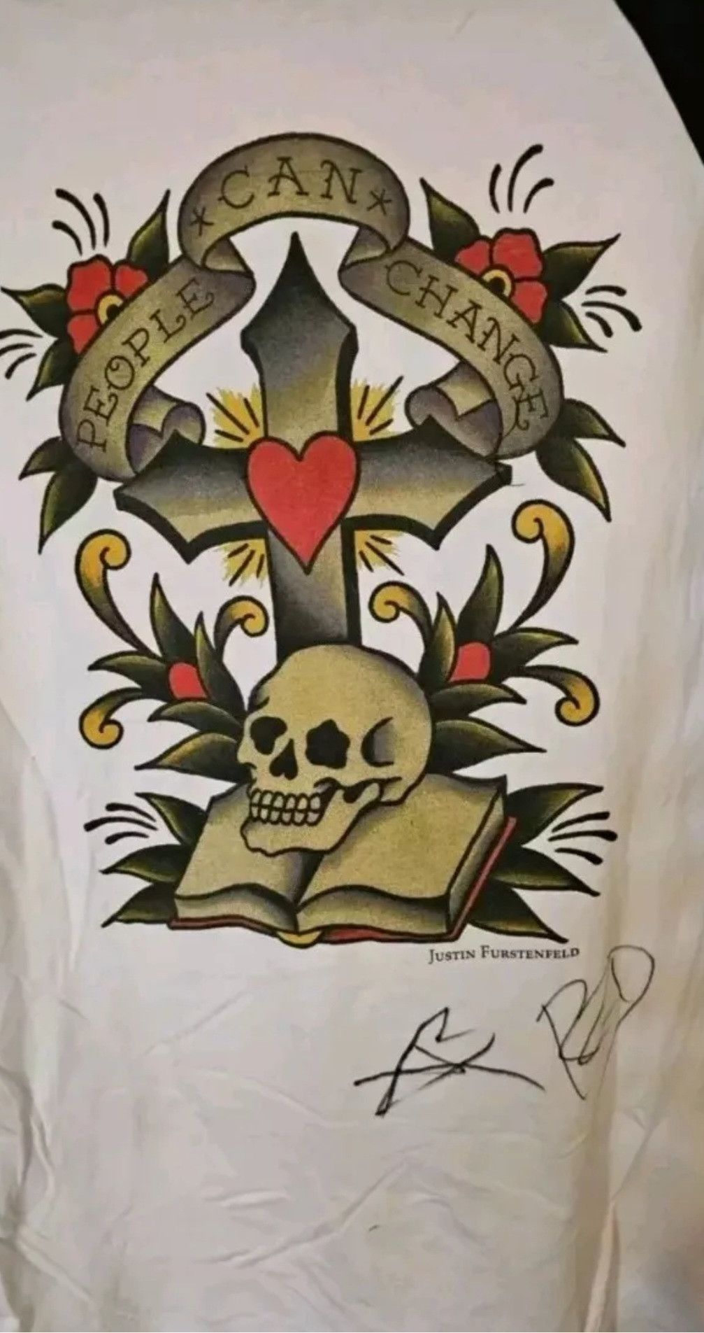Canvas SIGNED Blue October 2017 Tour Shirt Justin Furstenfeld, Ryan Size US L / EU 52-54 / 3 - 5 Thumbnail