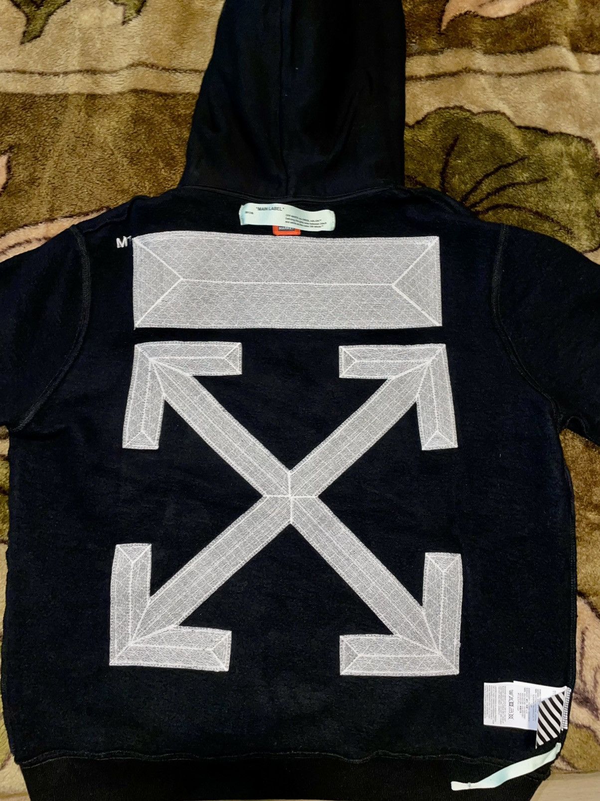 Dover Street Market × Off-White OFF-WHITE DOVER STREET MARKET HOODIE Black Green Medium New Size US M / EU 48-50 / 2 - 14 Thumbnail