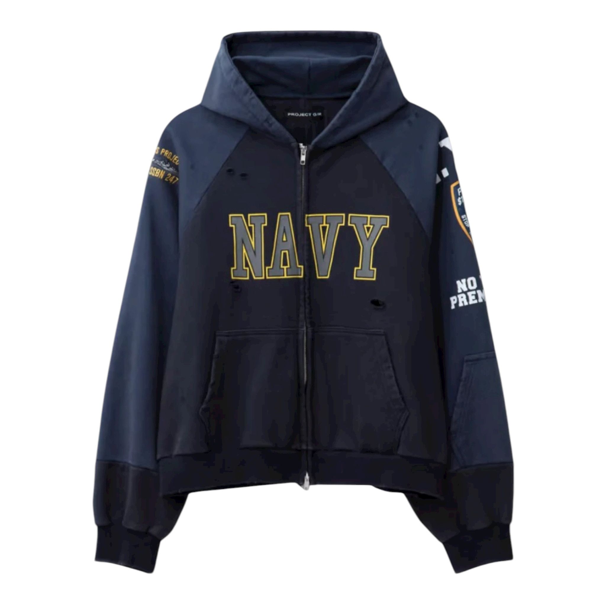 ミンハオ着用 Project GR RECONSTRUCTED HOODIE M PROJECT G/R Project G/R Marines Reconstructed Zip Hoodie Red | Grailed