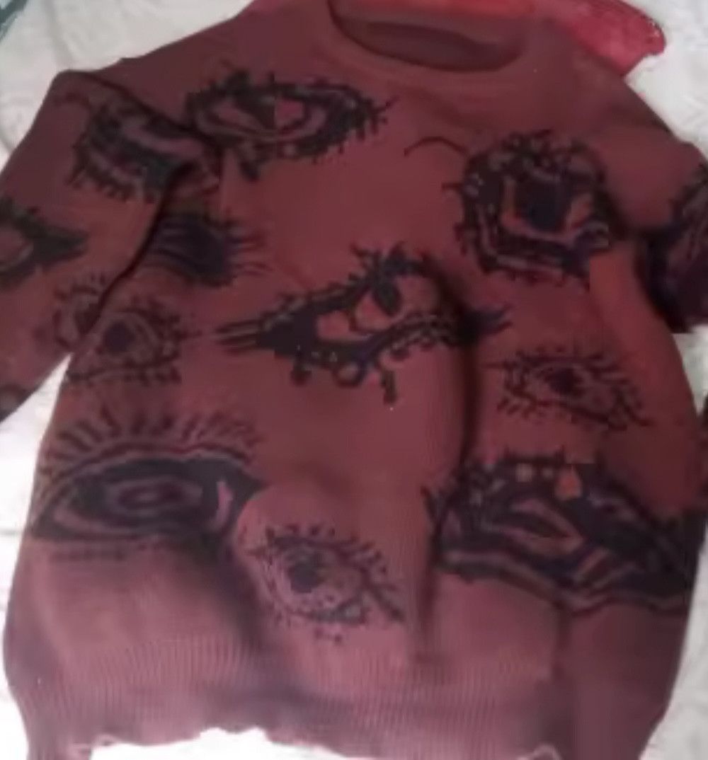 Vintage Streetwear Vintage Abstract Eyes Sweater Jacquard Knitwear Size US M / EU 48-50 / 2 - 4 Thumbnail
