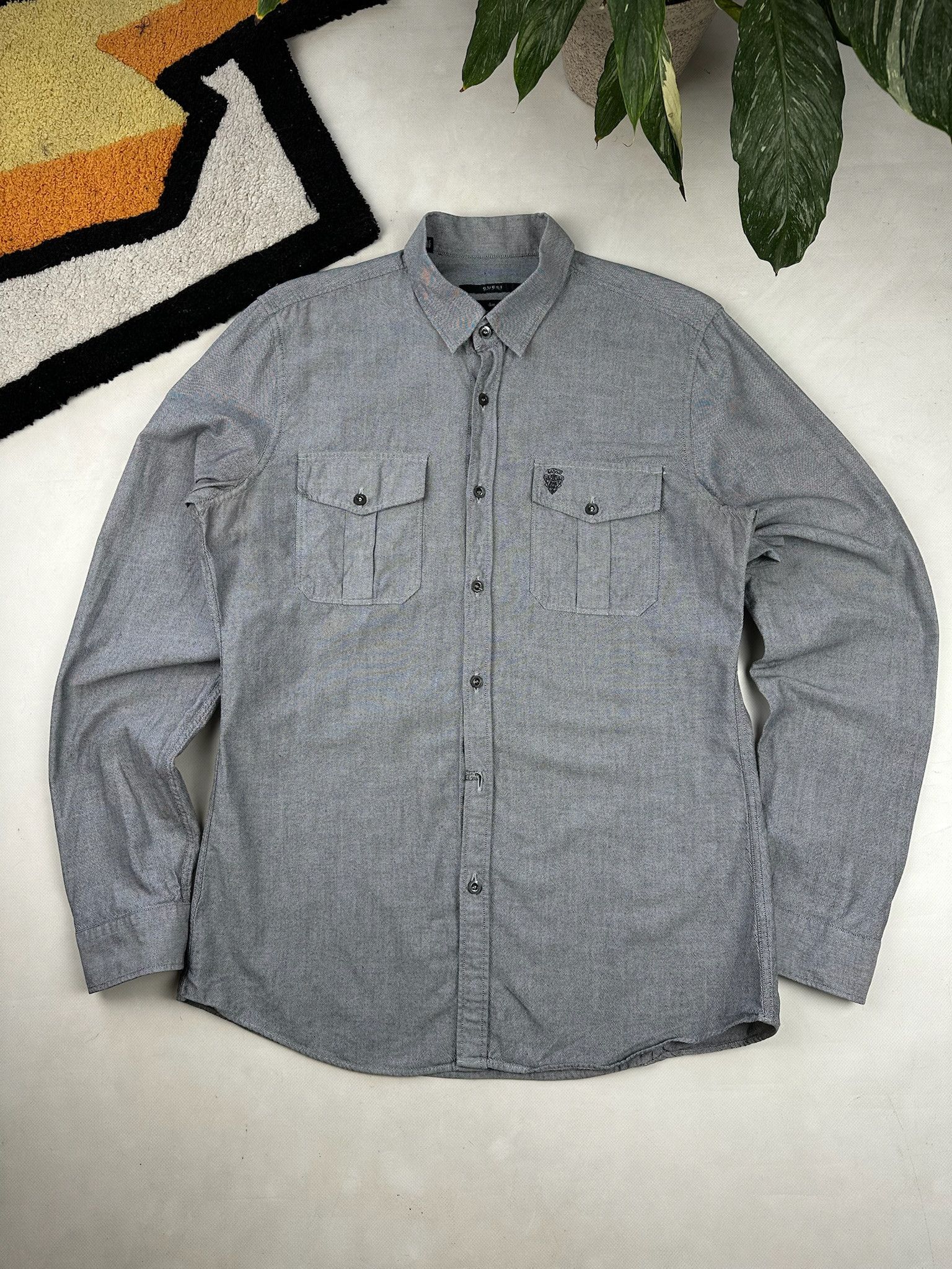 Gucci Silver Gucci shirt irredescent Size US M / EU 48-50 / 2 - 10 Thumbnail