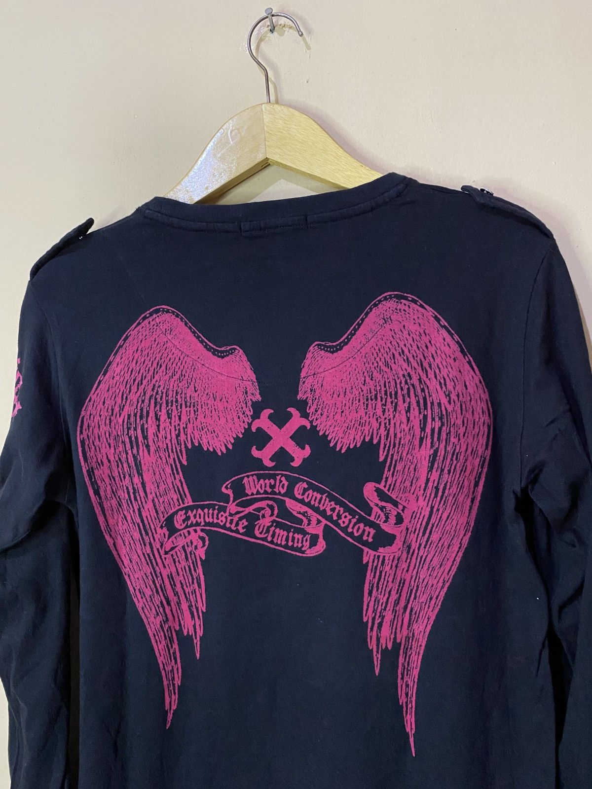 If Six Was Nine Y2k Dangerous Warning Poem Skulls Long Sleeve Size US M / EU 48-50 / 2 - 12 Thumbnail