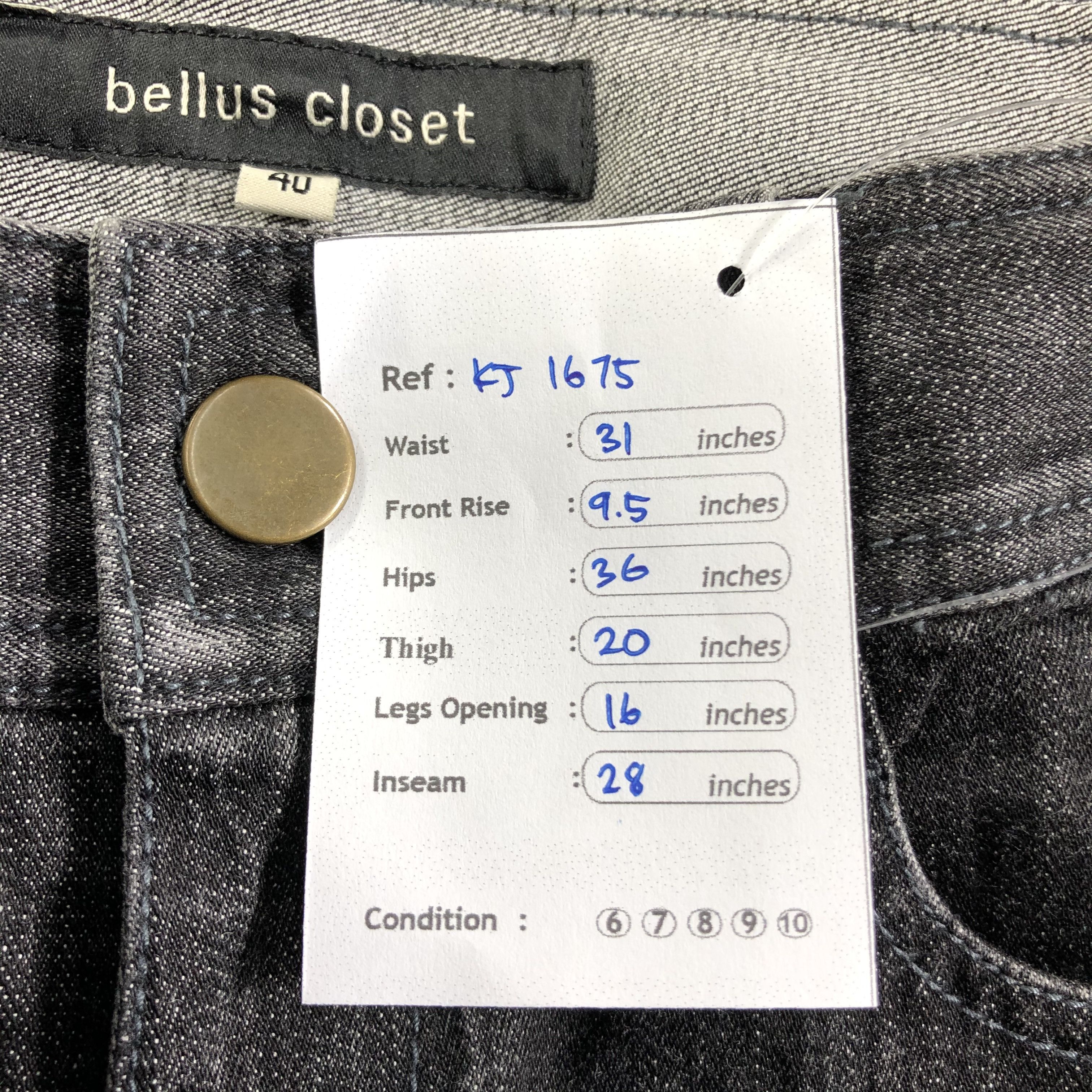 Japanese Brand Japanese Brand Bellus Closet Jeans Faded Black Dneim KJ1675 Size US 31 - 10 Thumbnail