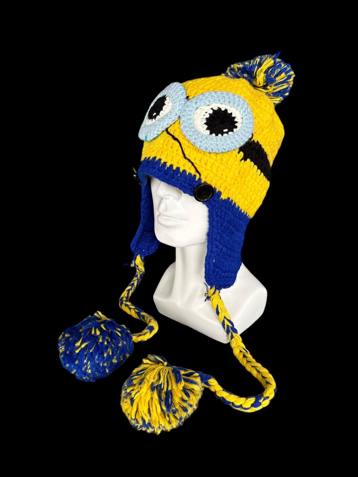 Japanese Brand × Kapital × Vintage Minions Crochet Knitted handmade Beanie Hats Rare☠️☠️ Size ONE SIZE - 4 Thumbnail