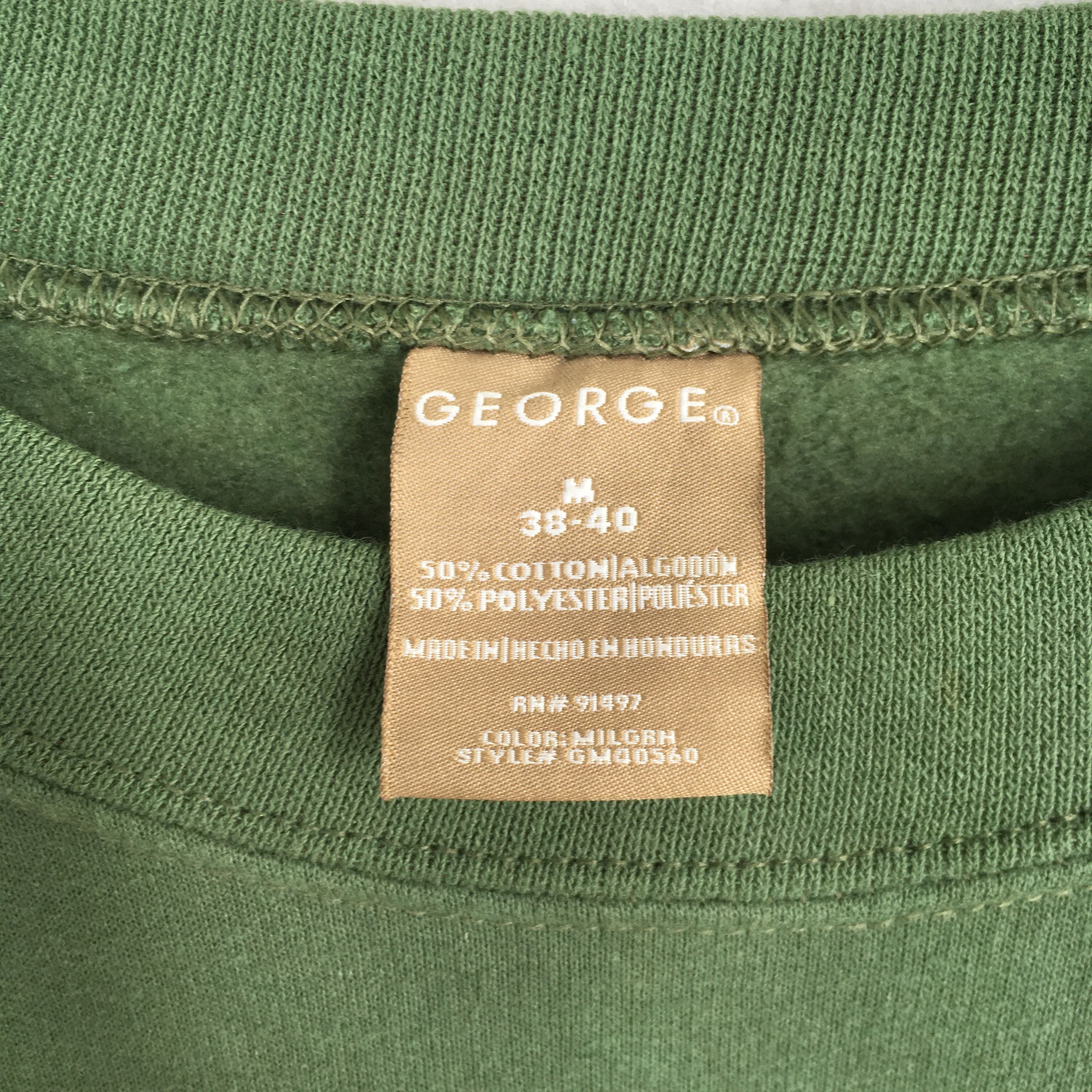 George × Habitat × Vintage Vintage 90s Alaska Bald Eagles Green Sweatshirt Medium Size US M / EU 48-50 / 2 - 5 Thumbnail