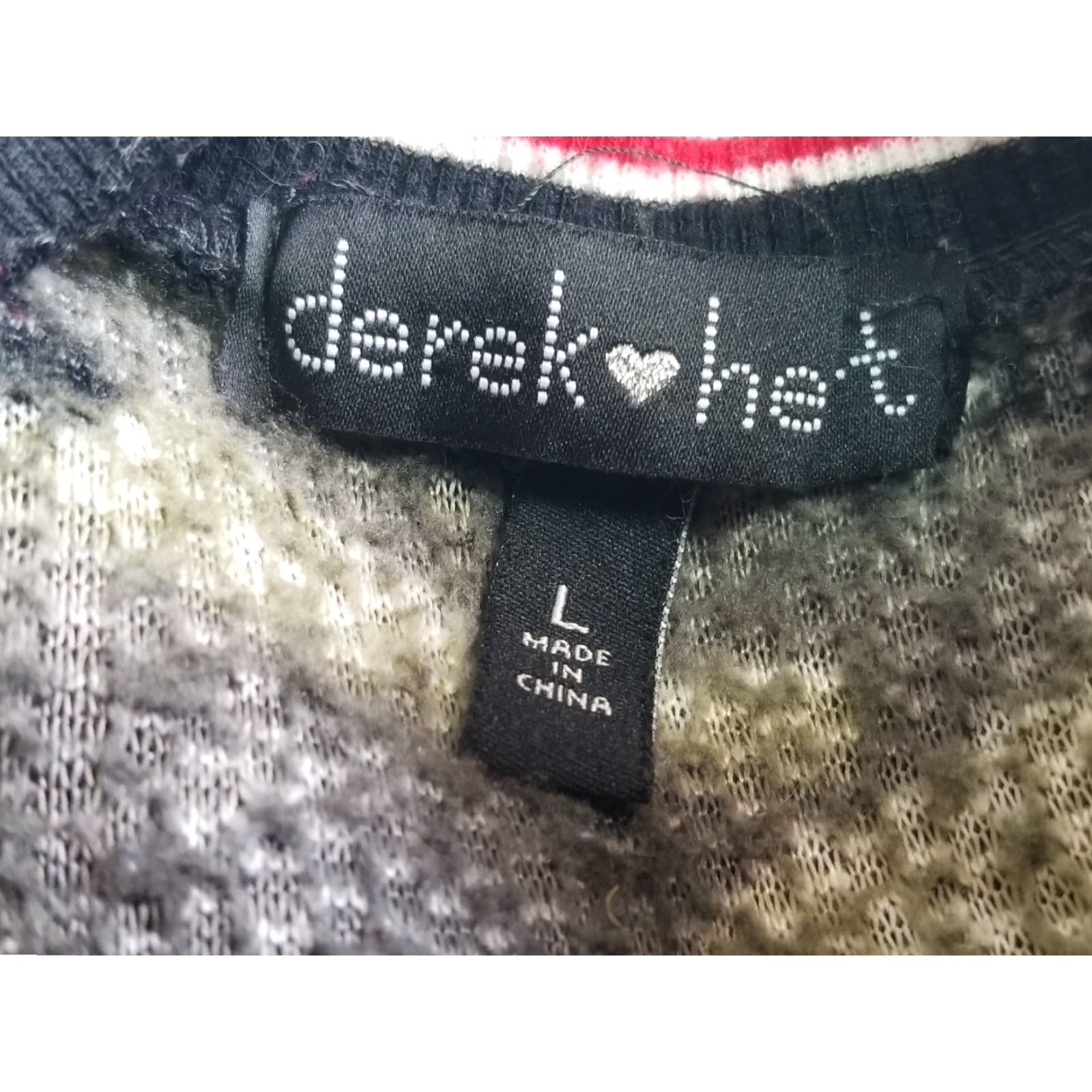 Vintage Derek Heart Women's Pullover Sweatshirt Camouflage Sherpa Fuzzy Green Crewneck L Regular Size L / US 10 / IT 46 - 6 Thumbnail