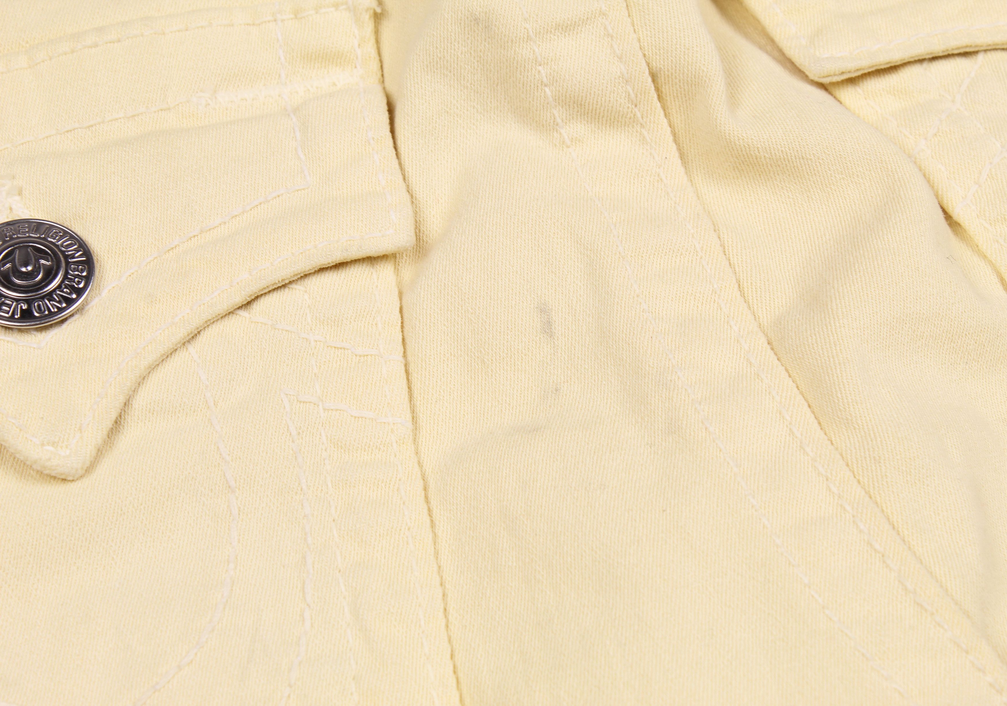 True Religion True Religion Vintage Y2K Yellow Mini Skirt Size 28" / US 6 / IT 42 - 9 Thumbnail
