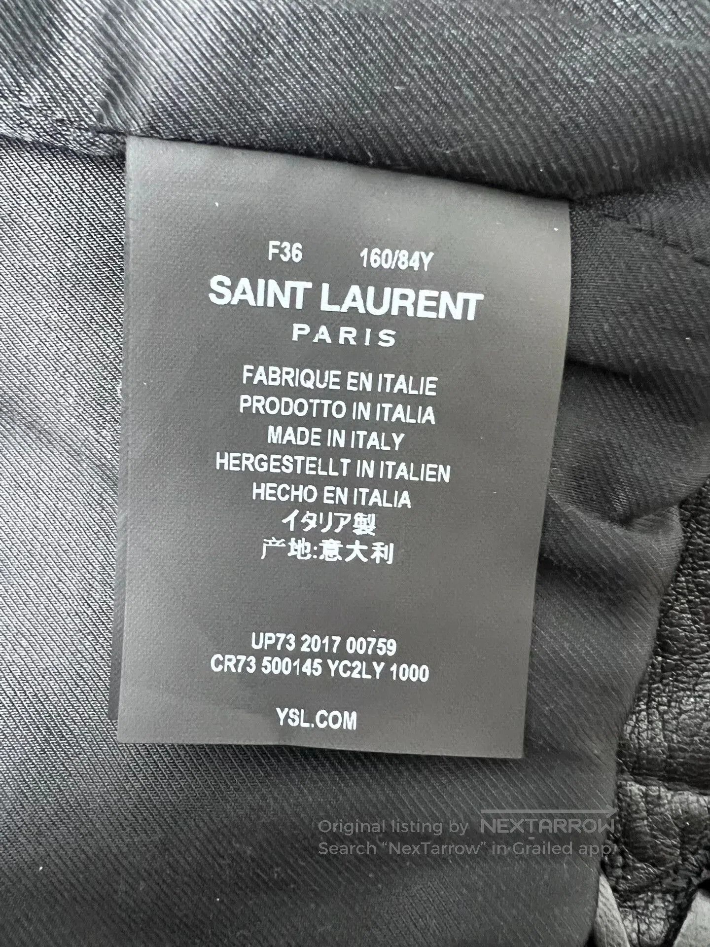 Saint Laurent Paris Black Saint Laurent Motorcycle Leather Jacket. Size US S / EU 44-46 / 1 - 6 Thumbnail