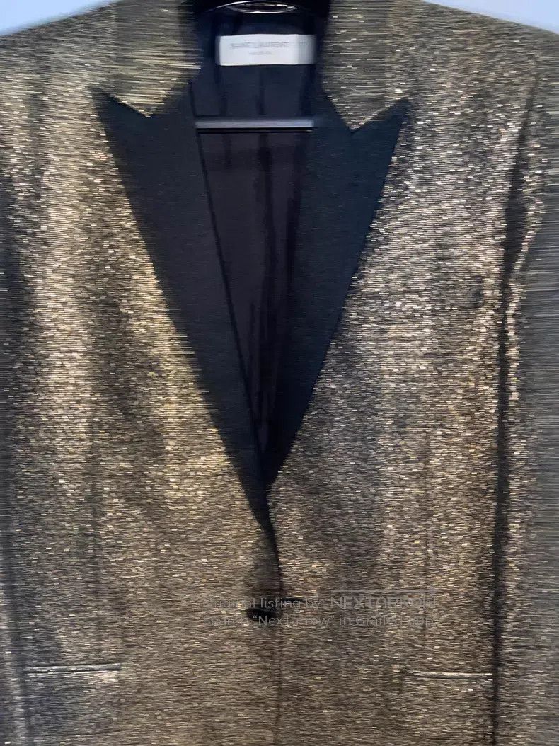 Saint Laurent Paris Saint Laurent Paris Gold Thread Brocade Sword Collar Suit Size US M / EU 48-50 / 2 - 5 Thumbnail