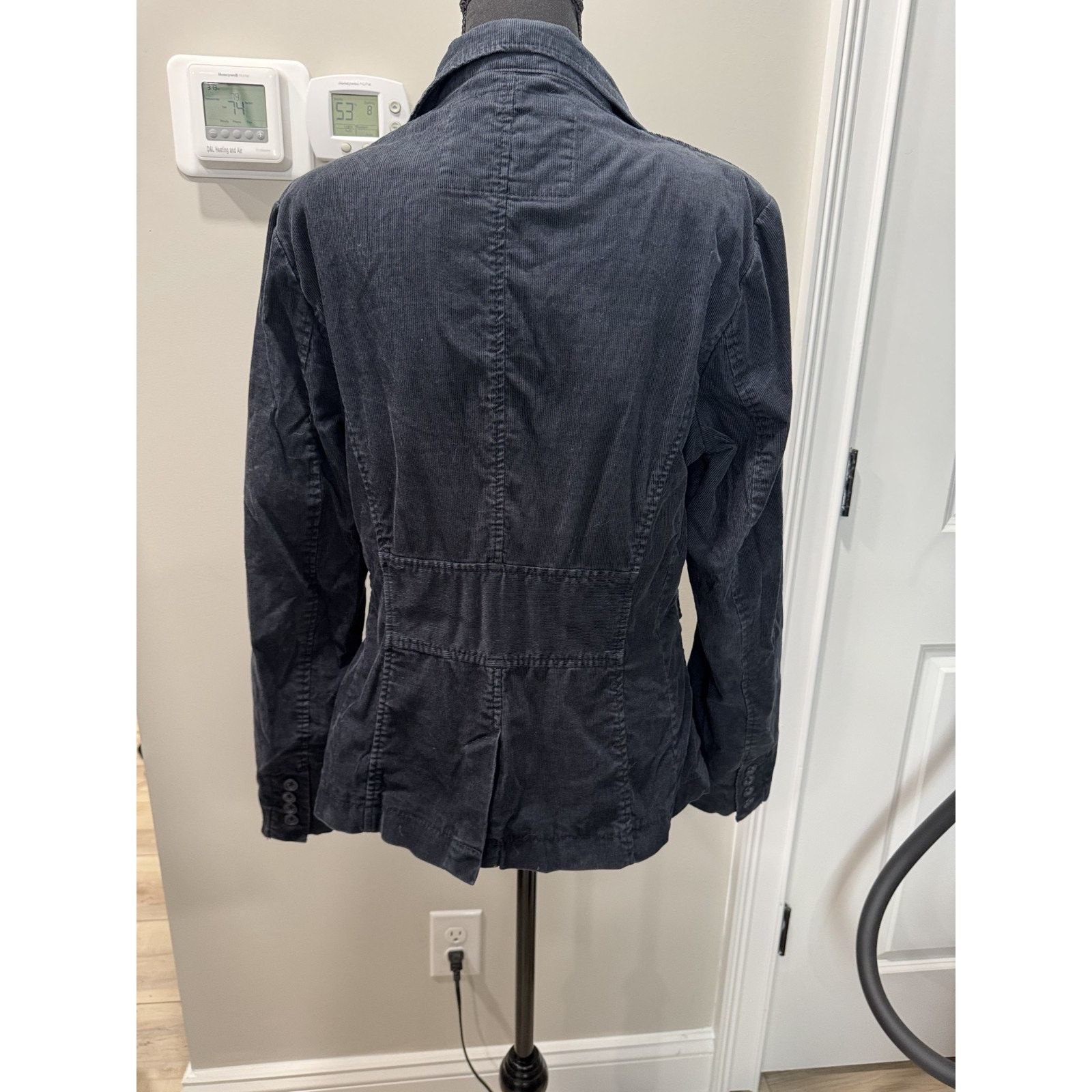 L.O.G.G. Grunge Corduroy Blazer Cinched Waist Size 12 Dark Academia Size L / US 10 / IT 46 - 2 Thumbnail