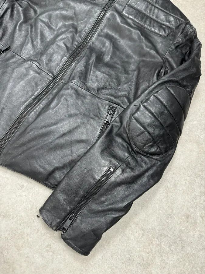 Emporio Armani AW2018 Emporio Armani Black Padded Biker Leather Jacket Size US M / EU 48-50 / 2 - 6 Thumbnail