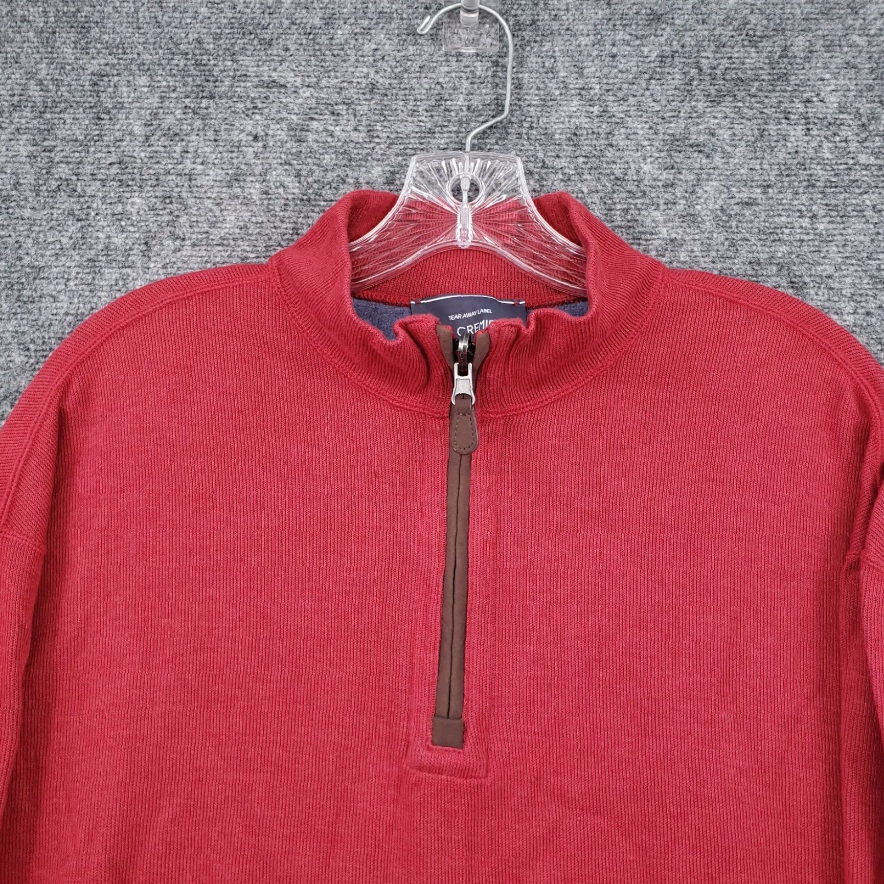 Cremieux Cremieux Sweater Mens XL Red 1/4 Zip Pullover Knit Mock Neck Long Sleeve Zipper (Wait: This seems wrong) Size US XL / EU 56 / 4 - 3 Thumbnail