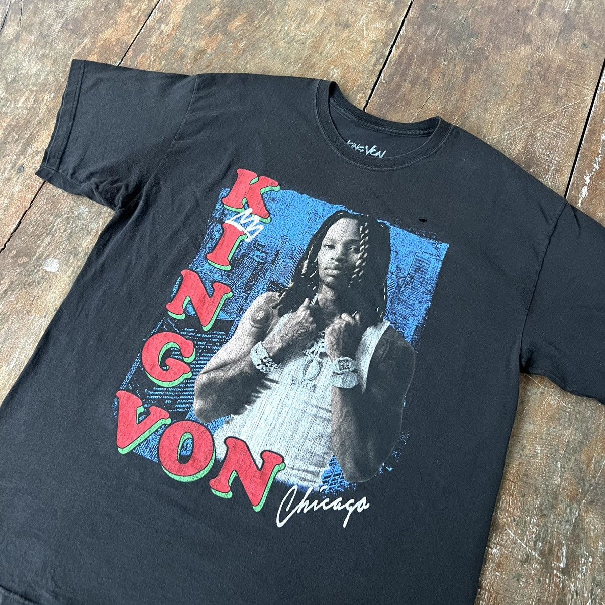 Rap Tees Vintage King Von American Rapper Tour T Shirt Size US XL / EU 56 / 4 - 1 Thumbnail
