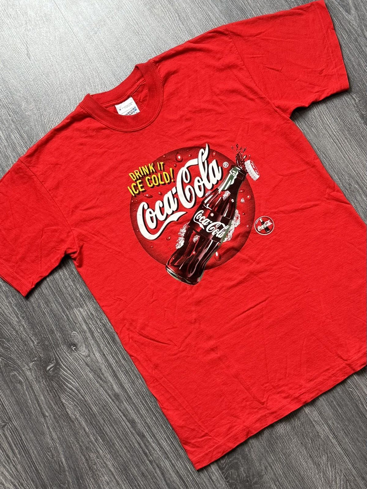 Coca Cola × Vintage 90s Vintage Red Coca Cola T-shirt Size US M / EU 48-50 / 2 - 2 Thumbnail