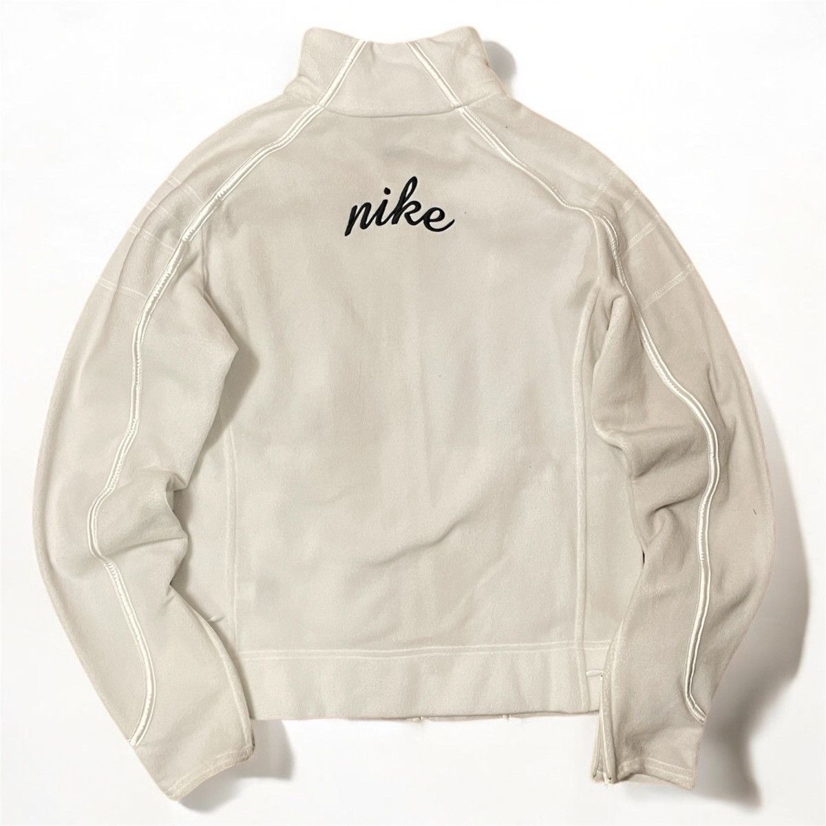 Nike × Vintage Vintage Nike Spell Out Fleece 00’s full Zip WOMANS LARGE Size M / US 6-8 / IT 42-44 - 1 Thumbnail