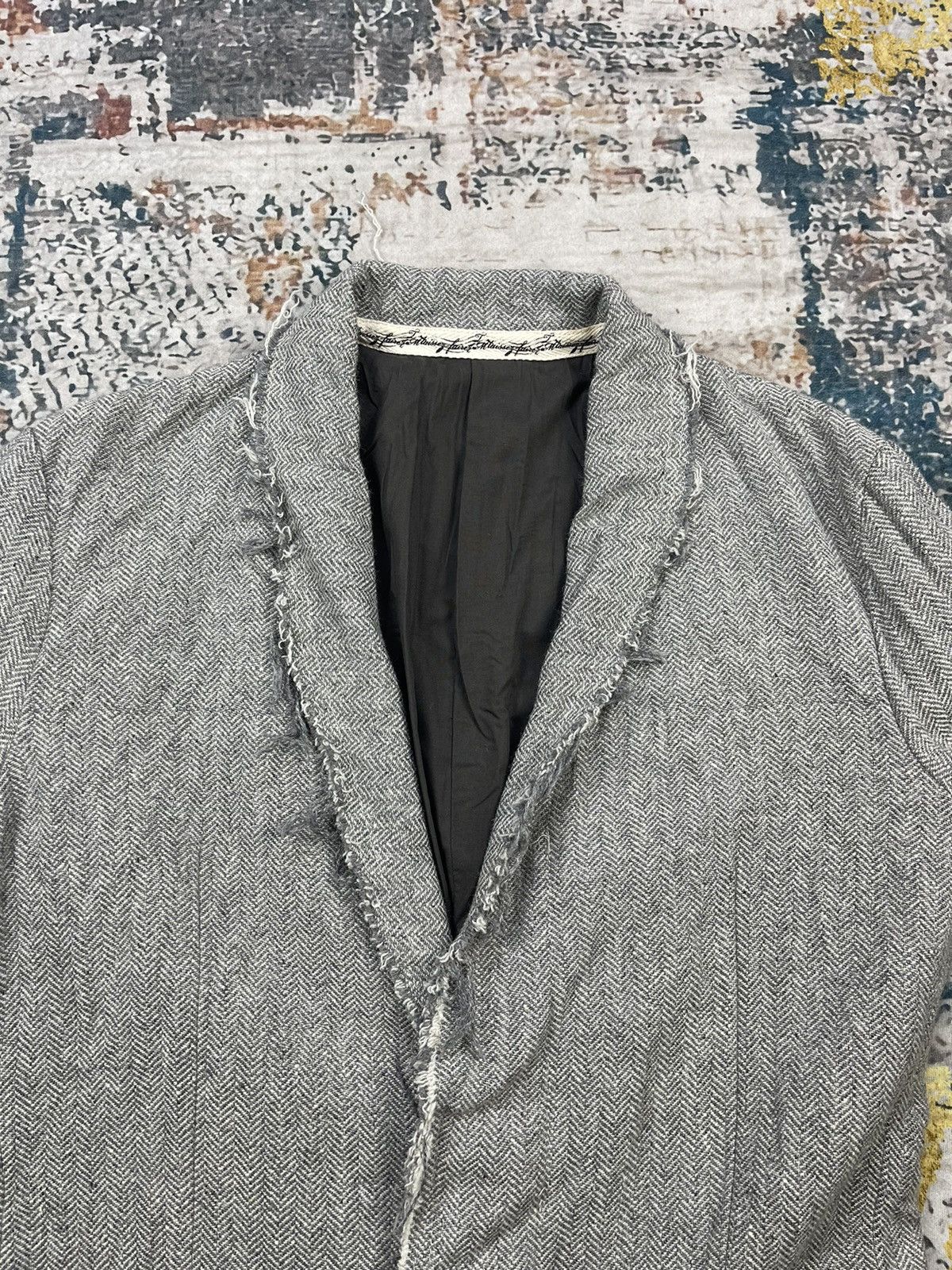 Tornado Mart Tornado Mart Frayed Edge Herringbone Coat Size US S / EU 44-46 / 1 - 8 Thumbnail