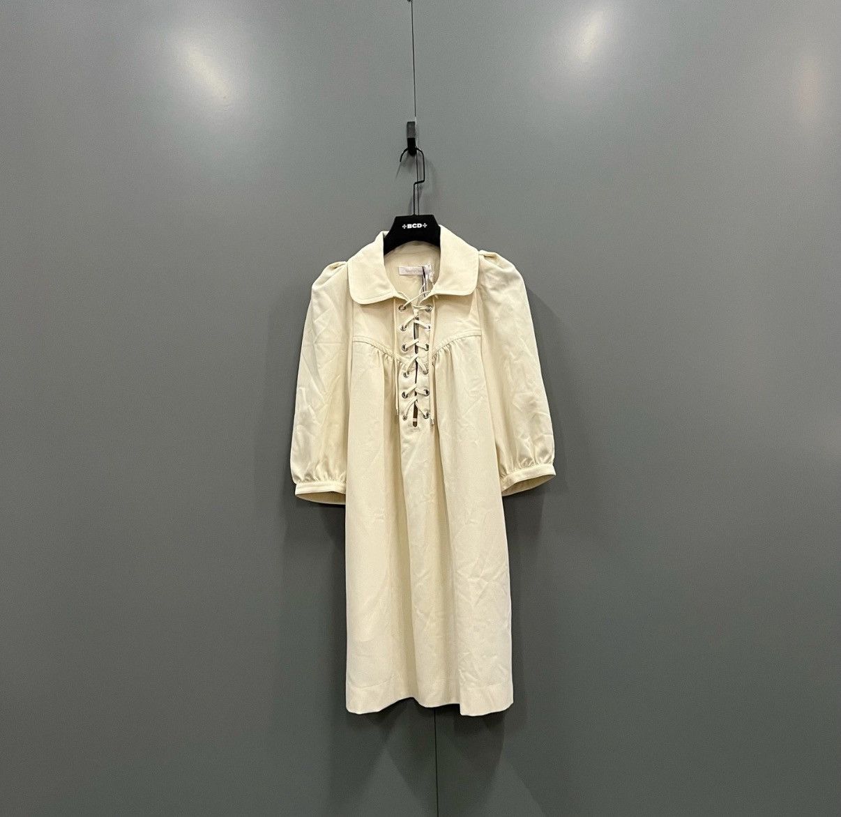 See by Chloe See By Chloe beige tie-waist three-quarter sleeve dress J41 Size XS / US 0-2 / IT 36-38 - 1 Thumbnail
