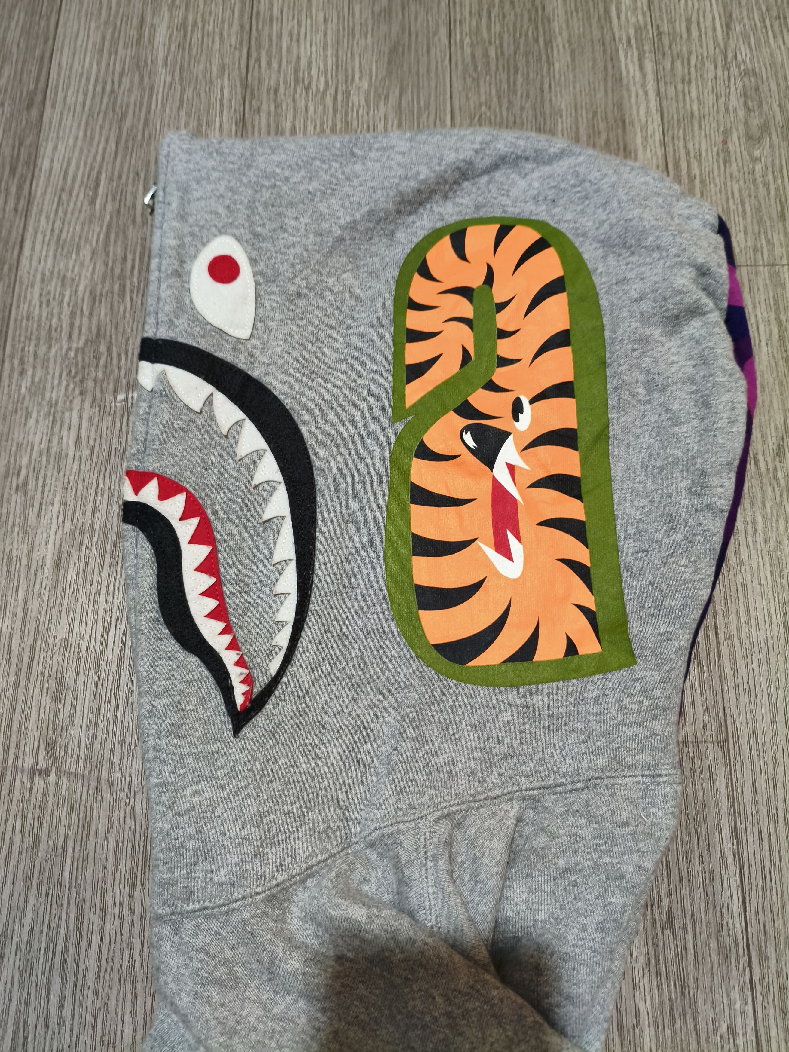 Bape Bape Grey X purple Camo shark full zip hoodie Size US M / EU 48-50 / 2 - 2 Thumbnail