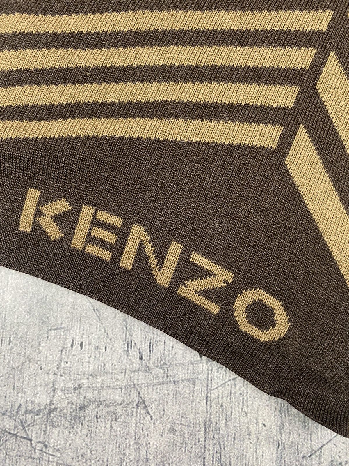 Kenzo × Vintage Vintage Kenzo Homme Designer Wool Scarf Size ONE SIZE - 5 Thumbnail