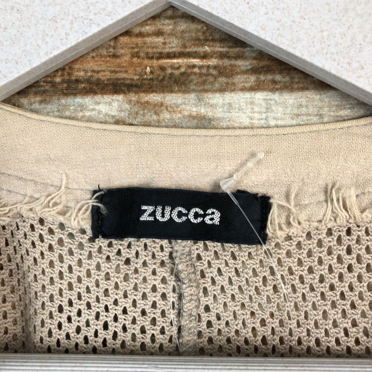 Vintage × Zucca Zucca Brown Vest crochet meshnet sleeveless #A1547 Size US M / EU 48-50 / 2 - 9 Thumbnail