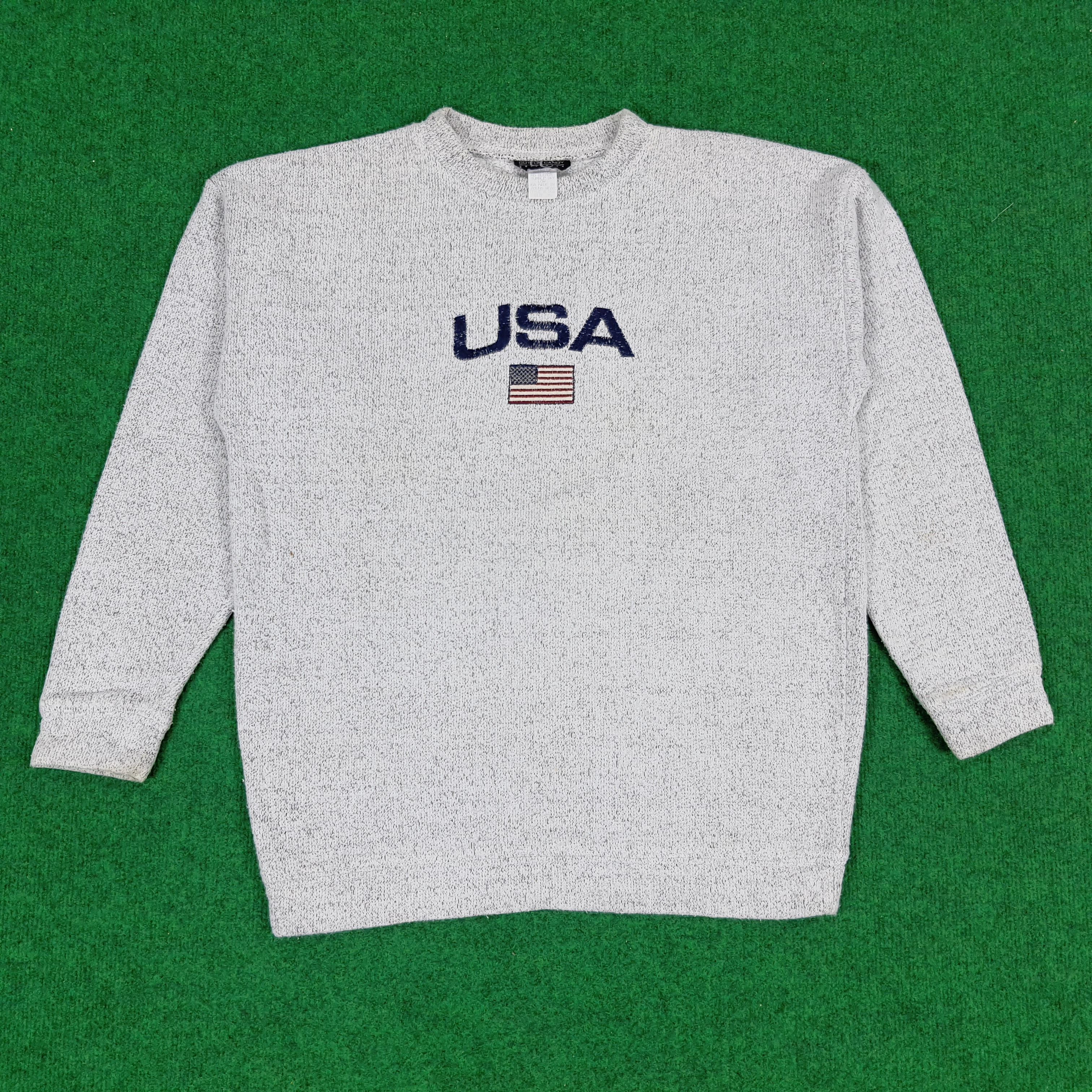 Other Vintage Spell Out USA Embroidery Flag Streetwear Sweatshirts Size US M / EU 48-50 / 2 - 1 Thumbnail