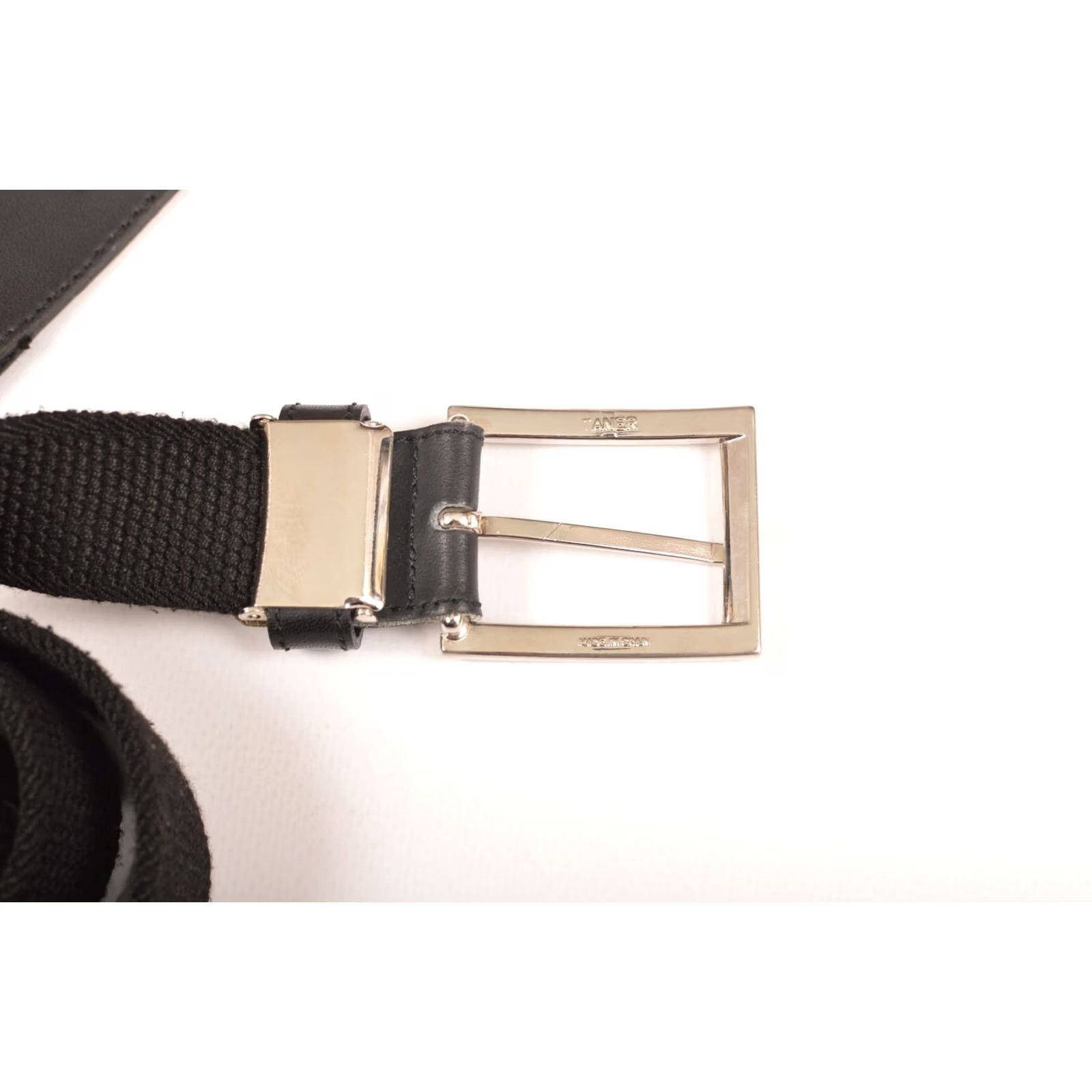 Lacoste Lacoste Leather / Textile Taner Black Belt RC 936 L Made in France Size 110 / 44, Black, 3 cm, Mens, Leather Belt Argentinian style Size 44 - 3 Thumbnail