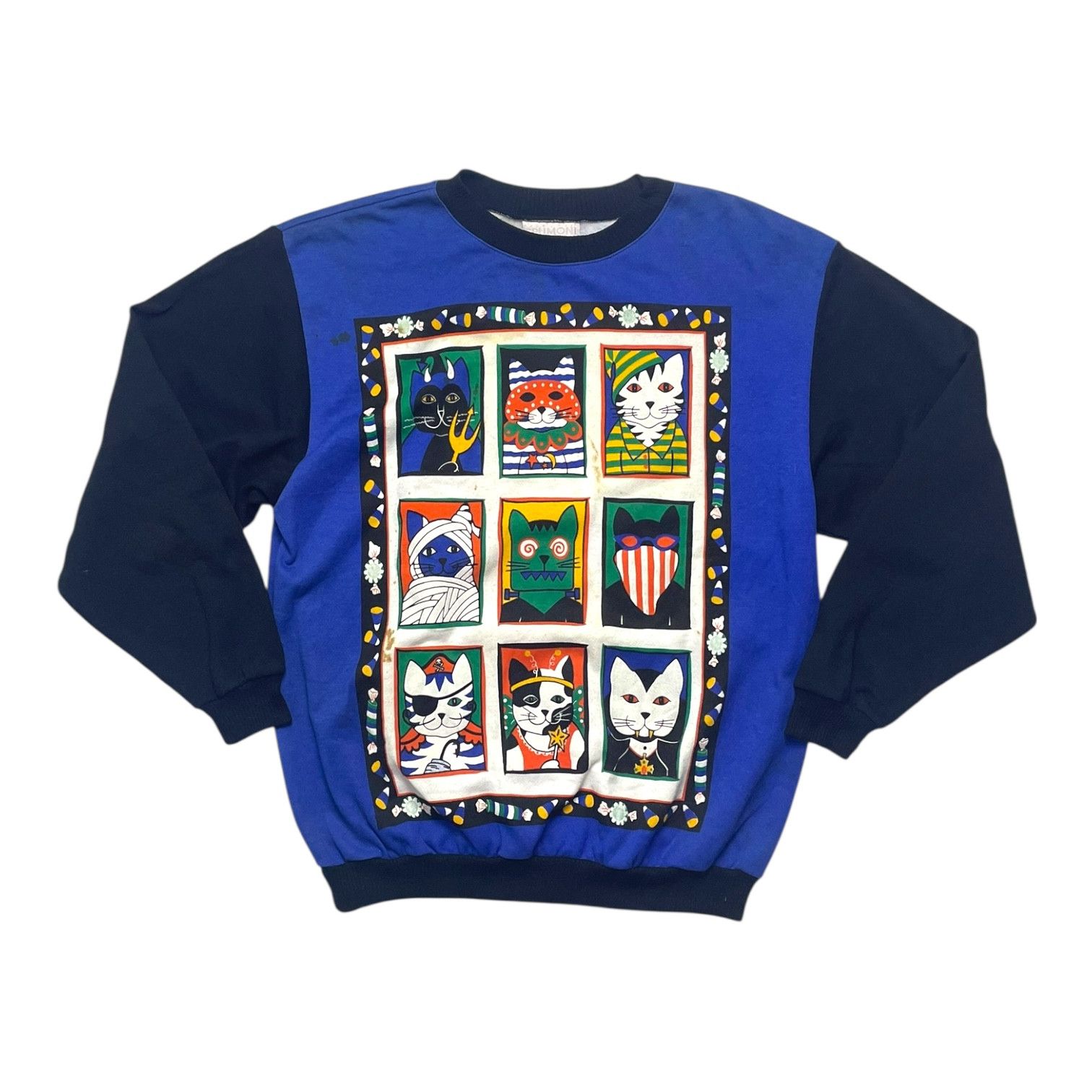 Vintage Spumonu by Franko Cat Art Sweatshirt