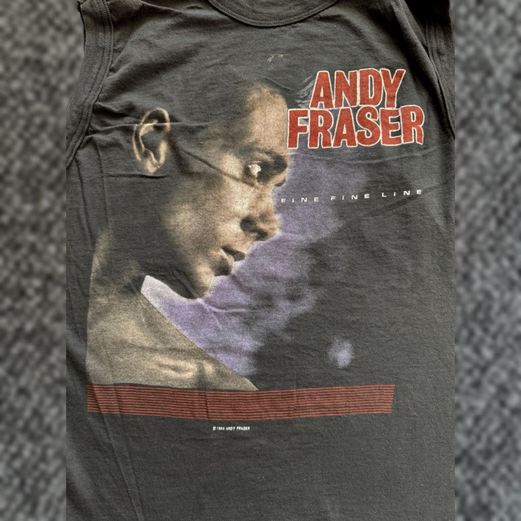Vintage VINTAGE Winterland 1984 Andy Fraser Fine Line Tour Graphic Print T-Shirt L Black Men's Shirt 80s Band Rock Size US L / EU 52-54 / 3 - 1 Thumbnail