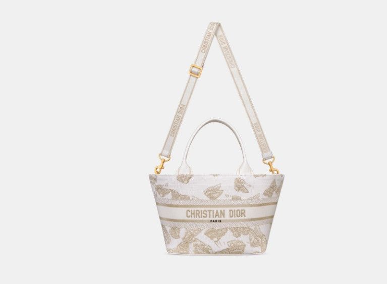 Dior o1w1db11224 Size: OS / Hat Basket Bag in White & Gold Size ONE SIZE - 4 Thumbnail