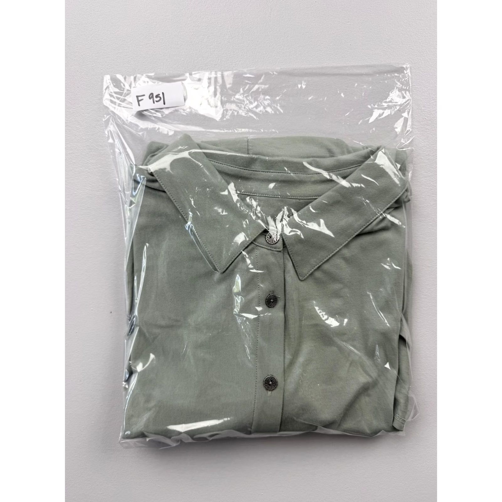 Soft Surroundings Soft Surroundings Shirt Womens Large Green Button-Up 3/4 Sleeve Tunic Top Size L / US 10 / IT 46 - 7 Thumbnail
