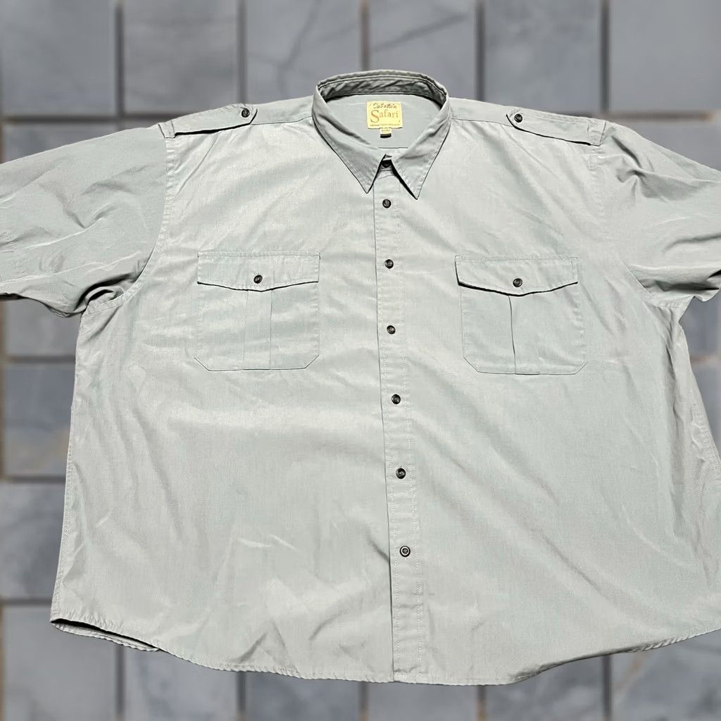 Vintage Cabela's Shirt Mens 4XL Blue Short Sleeve Button Pockets Safari Series Size US XXL / EU 58 / 5 - 1 Thumbnail