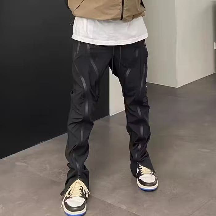Japanese Brand × Vintage Front Double Zipper Track Pant ( adjustable waist 30-34) Size US 30 / EU 46 - 1 Thumbnail